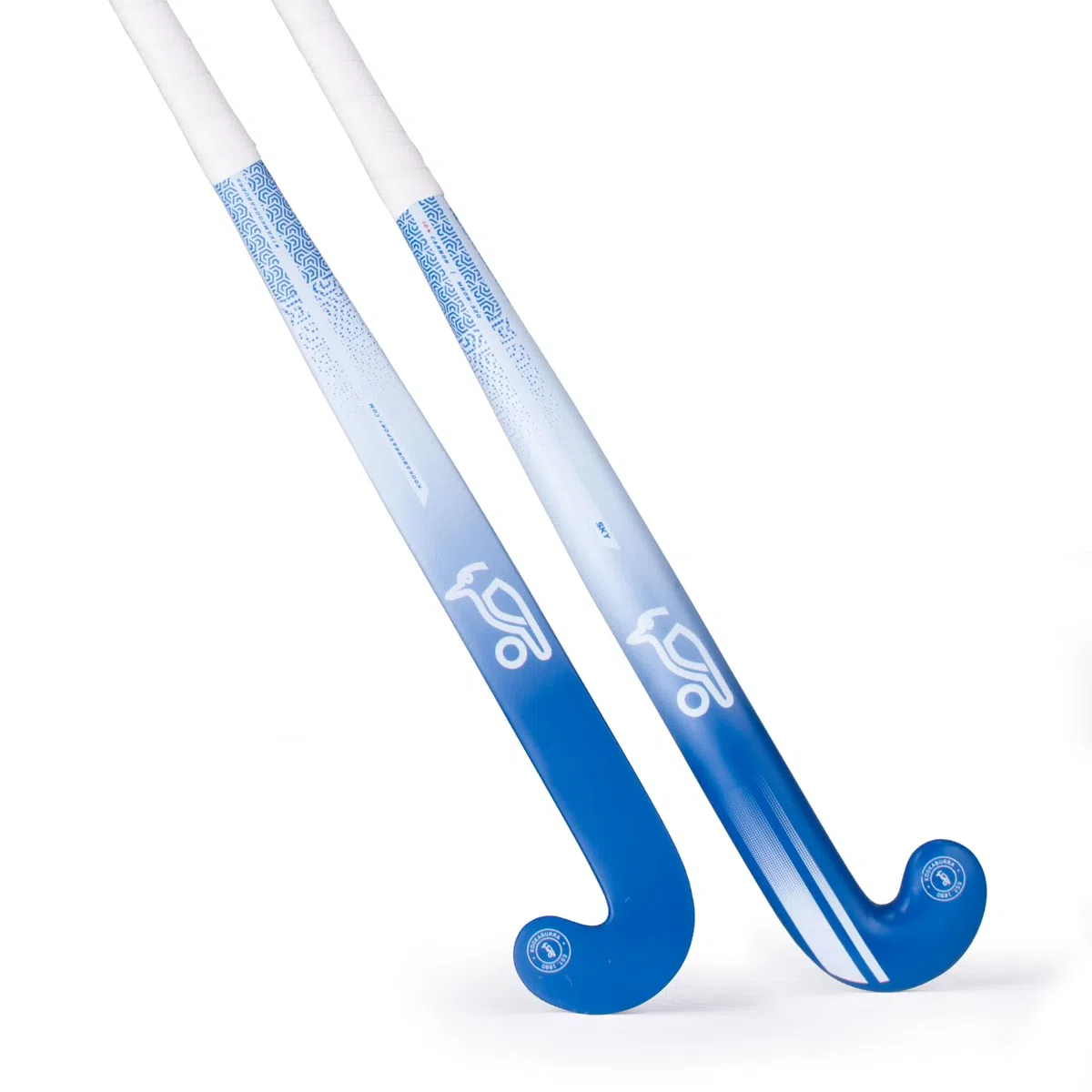 Kookaburra Unisex Sky Mid Bow Field Hockey Stick, Blue/White