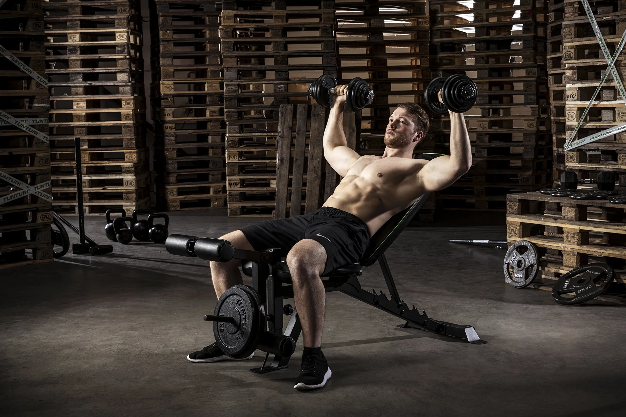Tunturi Uni UB60 Utility Bench Oblicuo Banco, Negro, 1