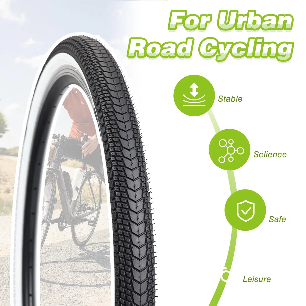 1/2 Set 26x1.75 pulgadas MTB Fahrradreifen+ 26x1.75/2.125 Zoll Fahrradschlauch + 2xReifenheber Fahrradmantel MTB Bike Tires Reifen für Mountain Bike/Citybike / Rennrad