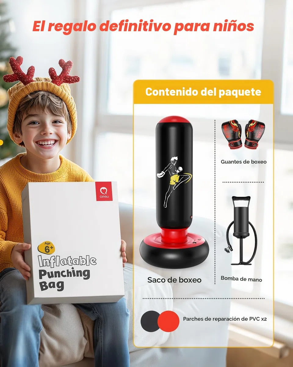QPAU Saco de Boxeo para niños