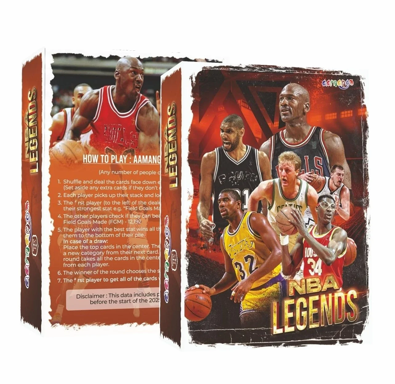 Aamango NBA Trump Cards Leyendas de la NBA Edición de Jugadores Retirados Michael Jordan Kobe Bryant Magic Johnson Coleccionable de baloncesto