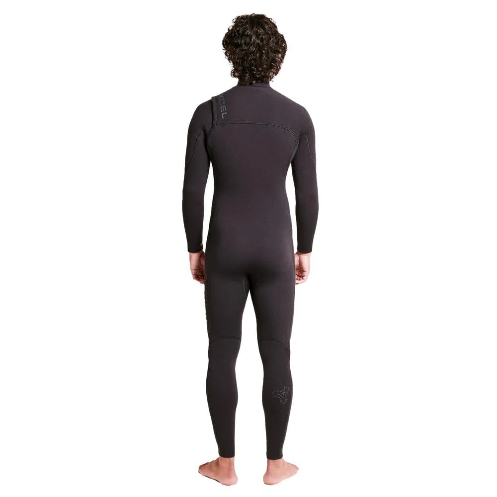XCEL 2025 Hombres Comp + 4/3mm Chest Zip Neopreno MN43CPC4 - Black