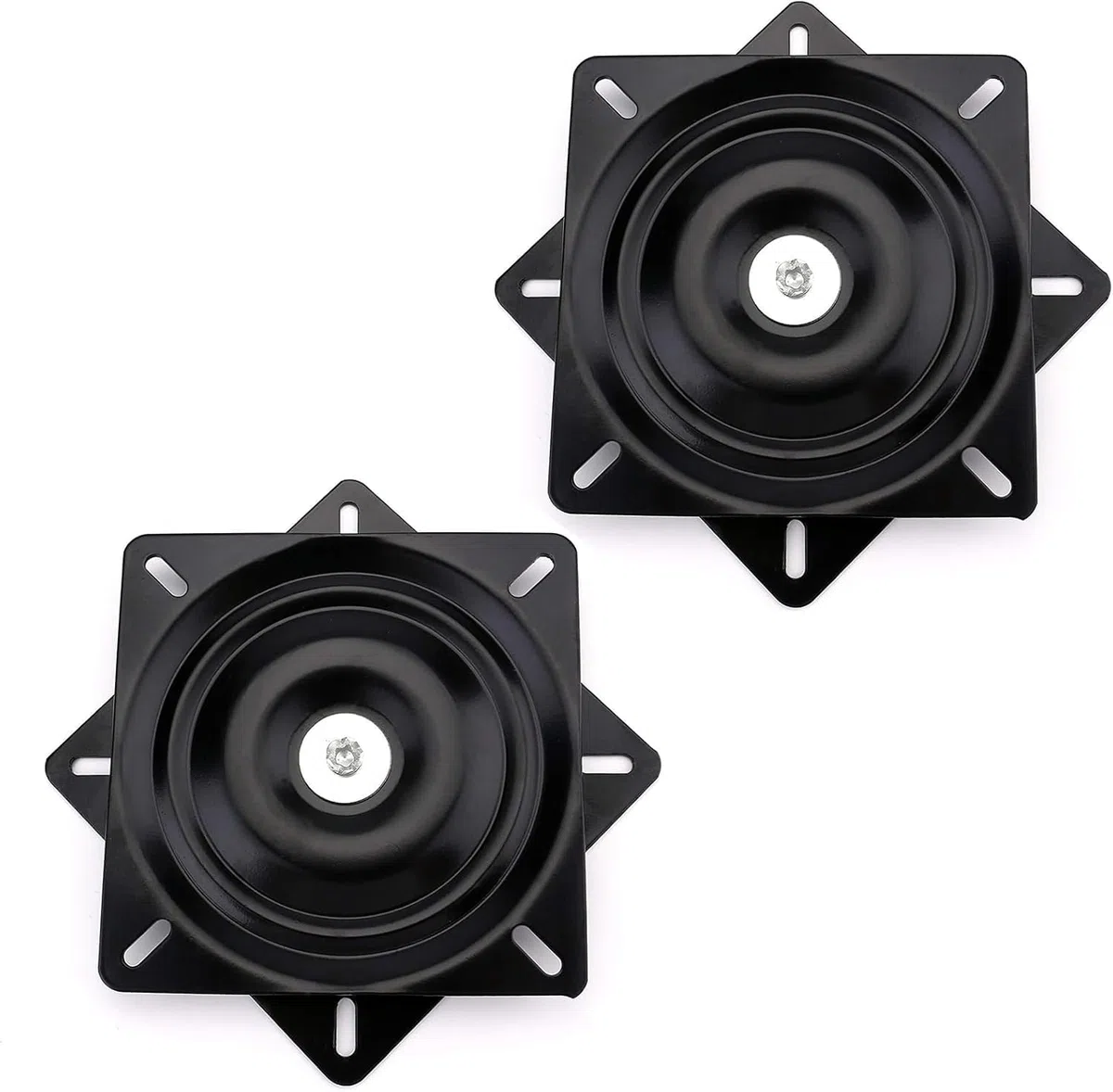 Base Giratoria Cuadrada 178mm 7Inch Negro Placa Giratoria De Soporte Giratoria para Asiento De 360 ​​Grado Pesado Taburete De Bar Placa Giratoria