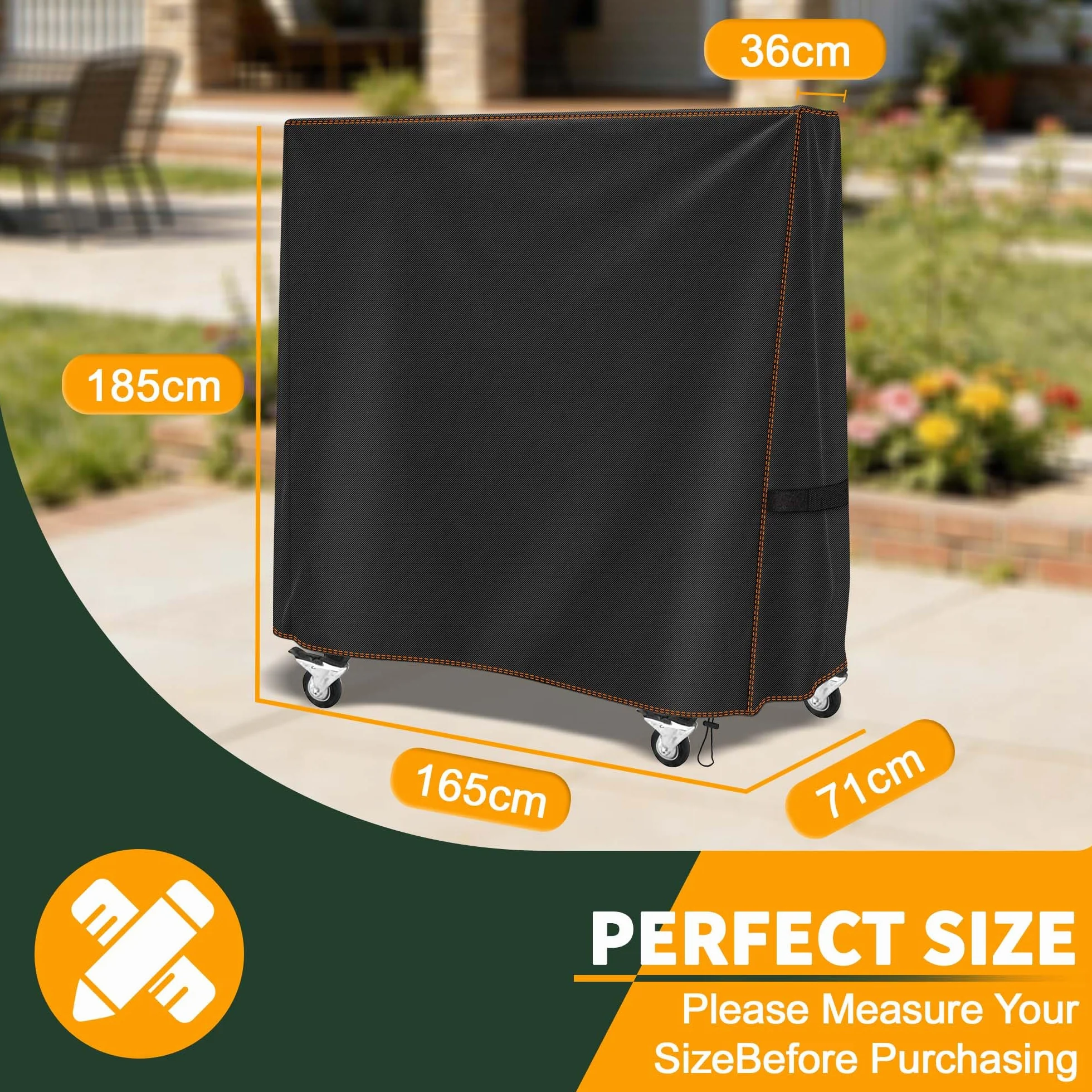 Funda de mesa de ping pong impermeable ajuste universal 165x36