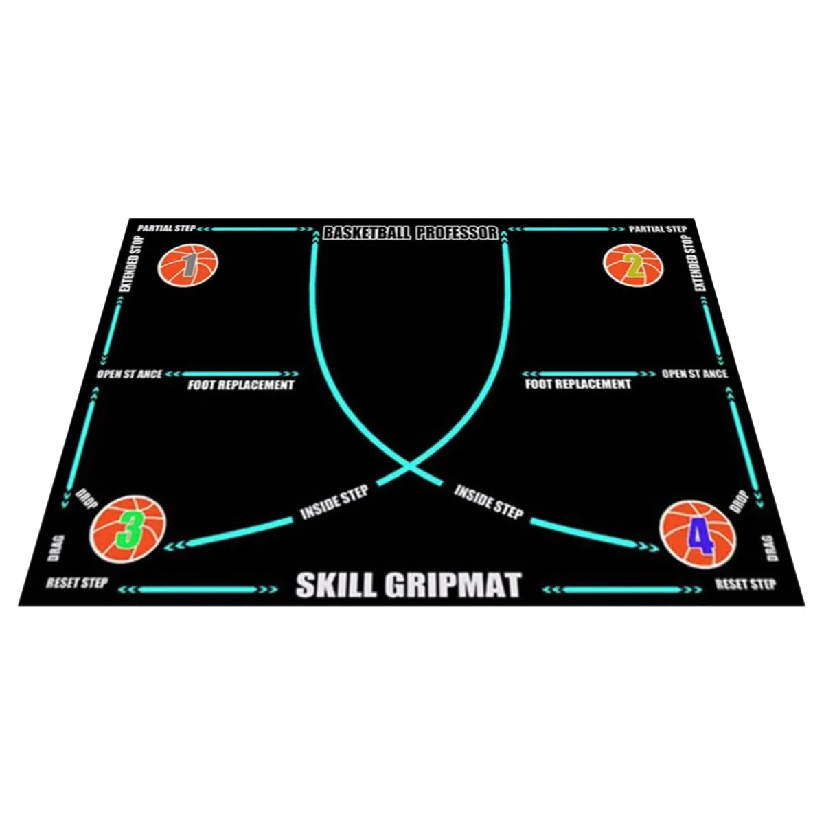 Tapete de entrenamiento de baloncesto para niños, suministros de práctica deportiva, tapete de control de pelota de baloncesto, para niños, adultos, jugadores, entrenadores, profesores de educación