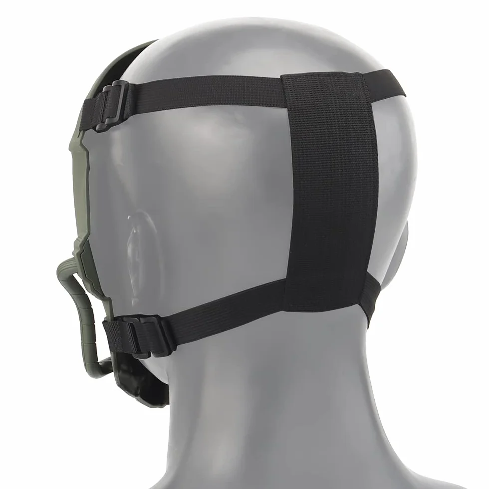 Máscara Táctica Pistola Aire Comprimido Grey Lens Full Face Skeleton Paintball Protección Máscara Juegos Guerra Halloween