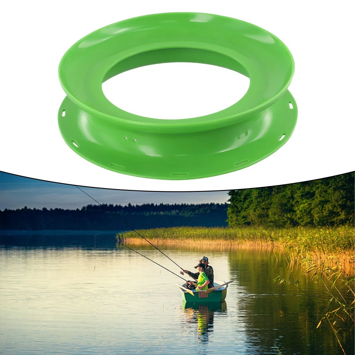 Carrete de mano ligero para pesca con línea de mano y línea de lanzamiento, herramienta de pesca de material PP