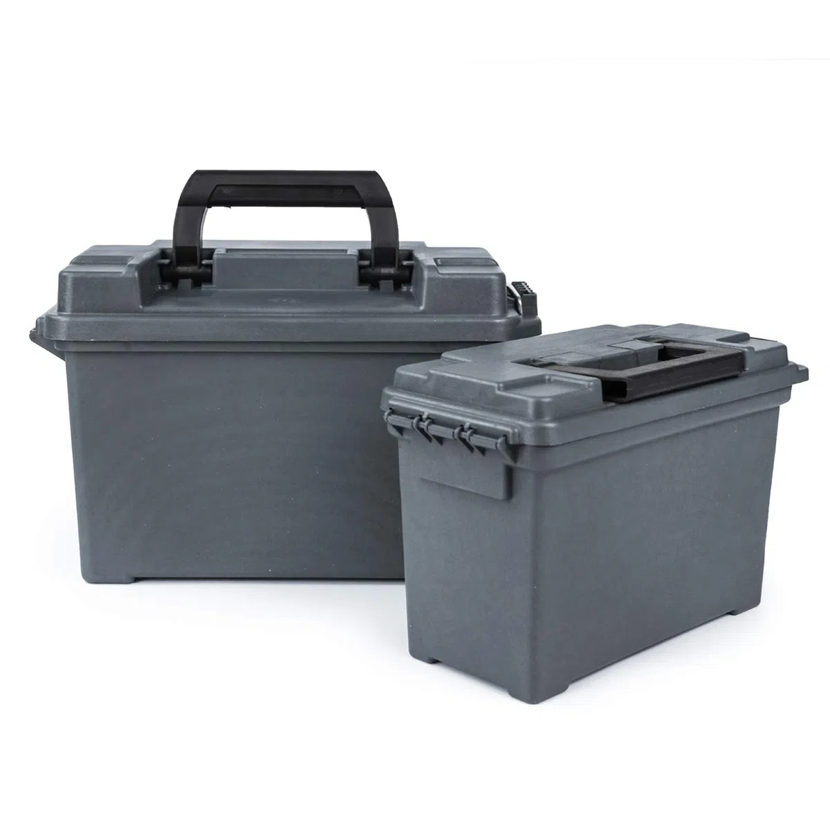 GUGULUZA Caja de Municion de plástico Hermética Ammo Box, Combo de 2, Gris