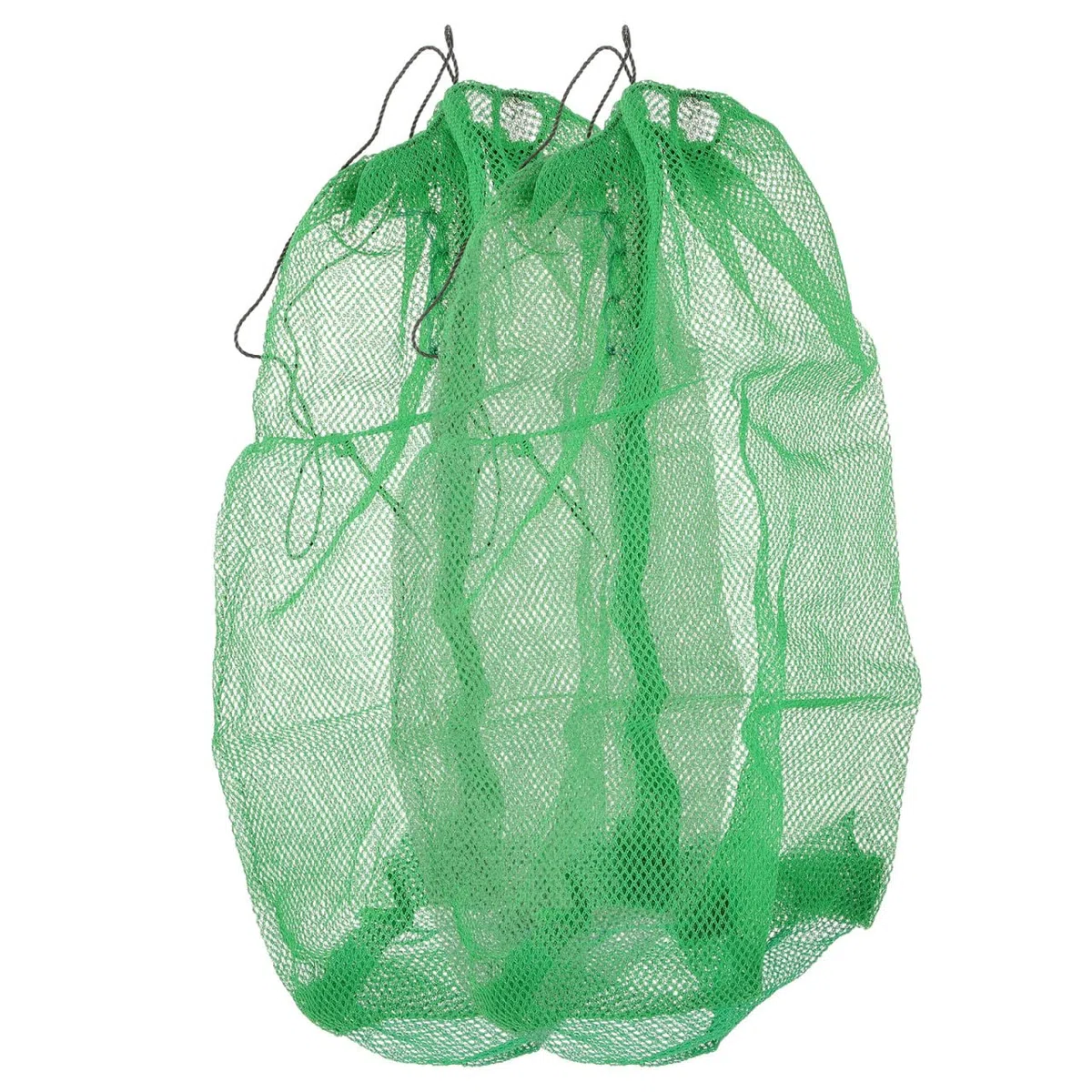 2 unidades de red de pesca portátil, plegable, red de almacenamiento de peces, red de pesca resistente al desgaste, para pesca, cordón, bolsa de pesca