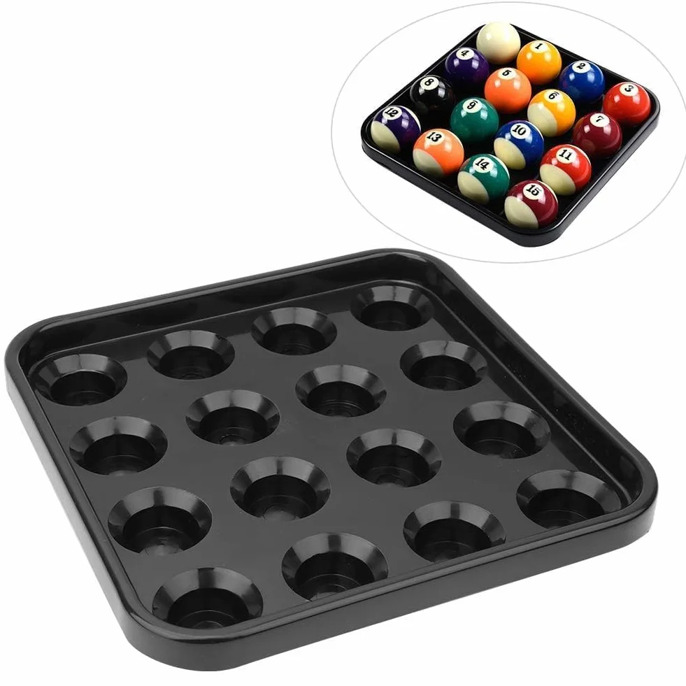 HERCHR Bandeja de Billar, Almacenamiento de Bolas Profesional 16 Bolas Accesorio Piscina
