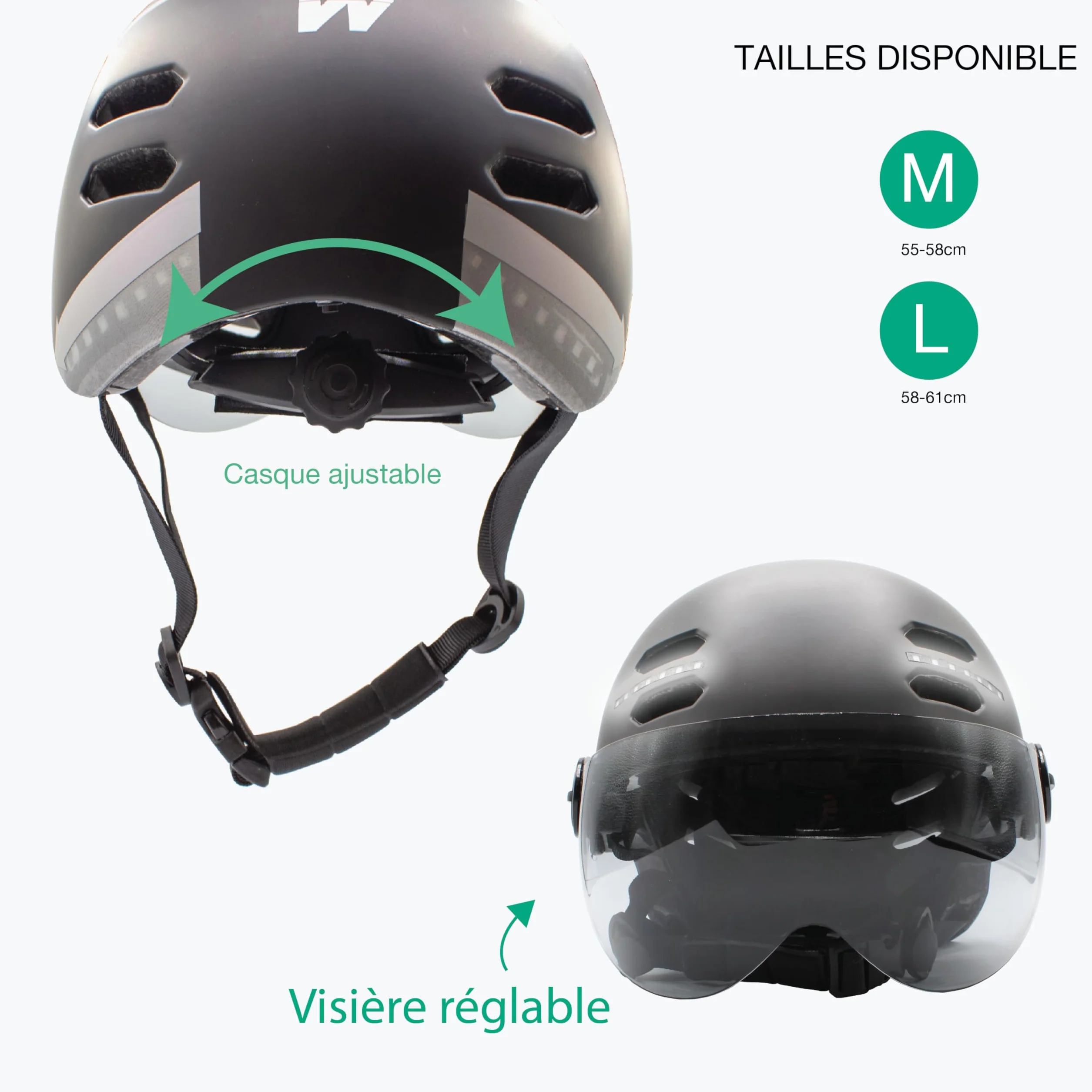 Wispeed Casco para Patinete Eléctrico Logicom Casque_Connect_M