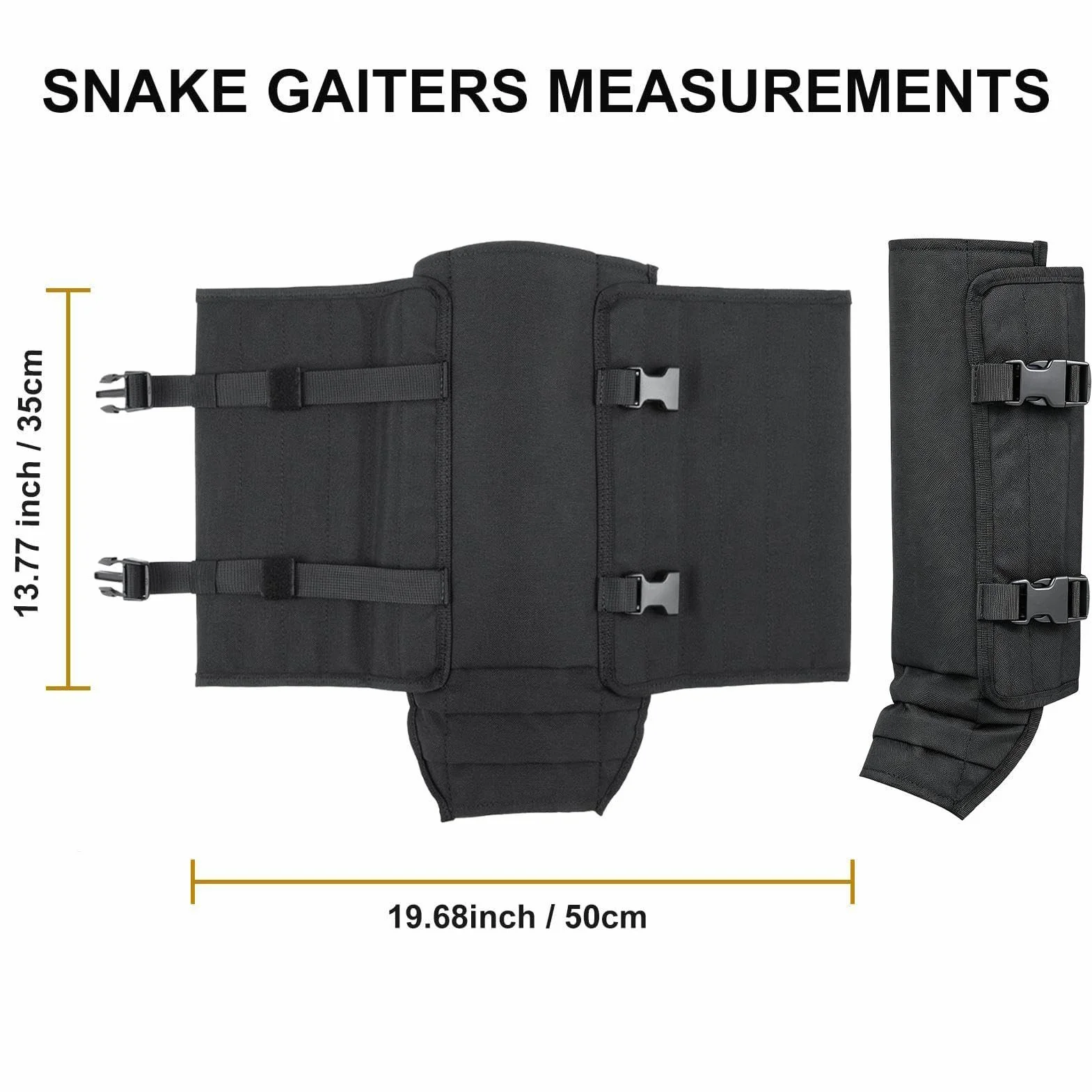 Waterproof Hunting Leg Gaiters 1-Pair Bite-Proof Lightweight Adjustable Outdoor Trail Running Camping