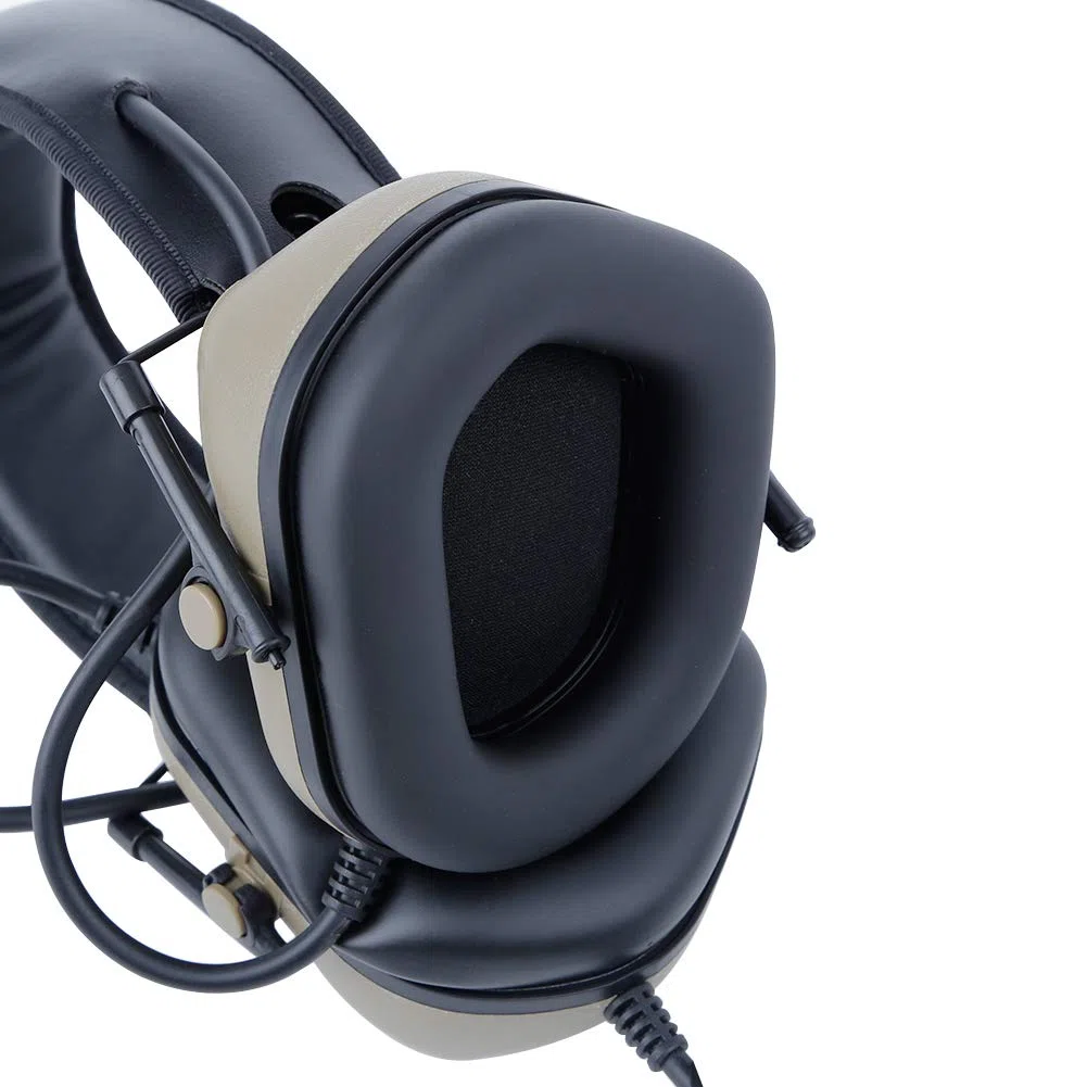 Auriculares tácticos Disparo electrónico Protección auditiva NRR 21 dB Amplificación de Sonido Reducción de Ruido Orejeras Caza Caza Defensor de Orejas con micrófono Desmontable
