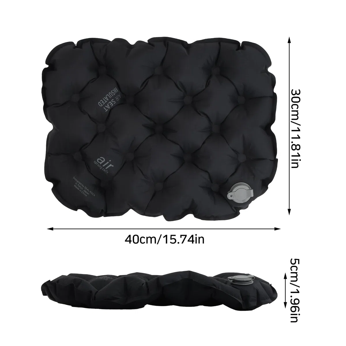 Cojín de Asiento Inflable, Cojín de Camping Ligero, Cojín Viaje Inflable Portátil, Cojín Hinchable Silla, Ergonómico Cojín de Aire para Silla de Ruedas, para Oficina Playa Exterior Sentarse
