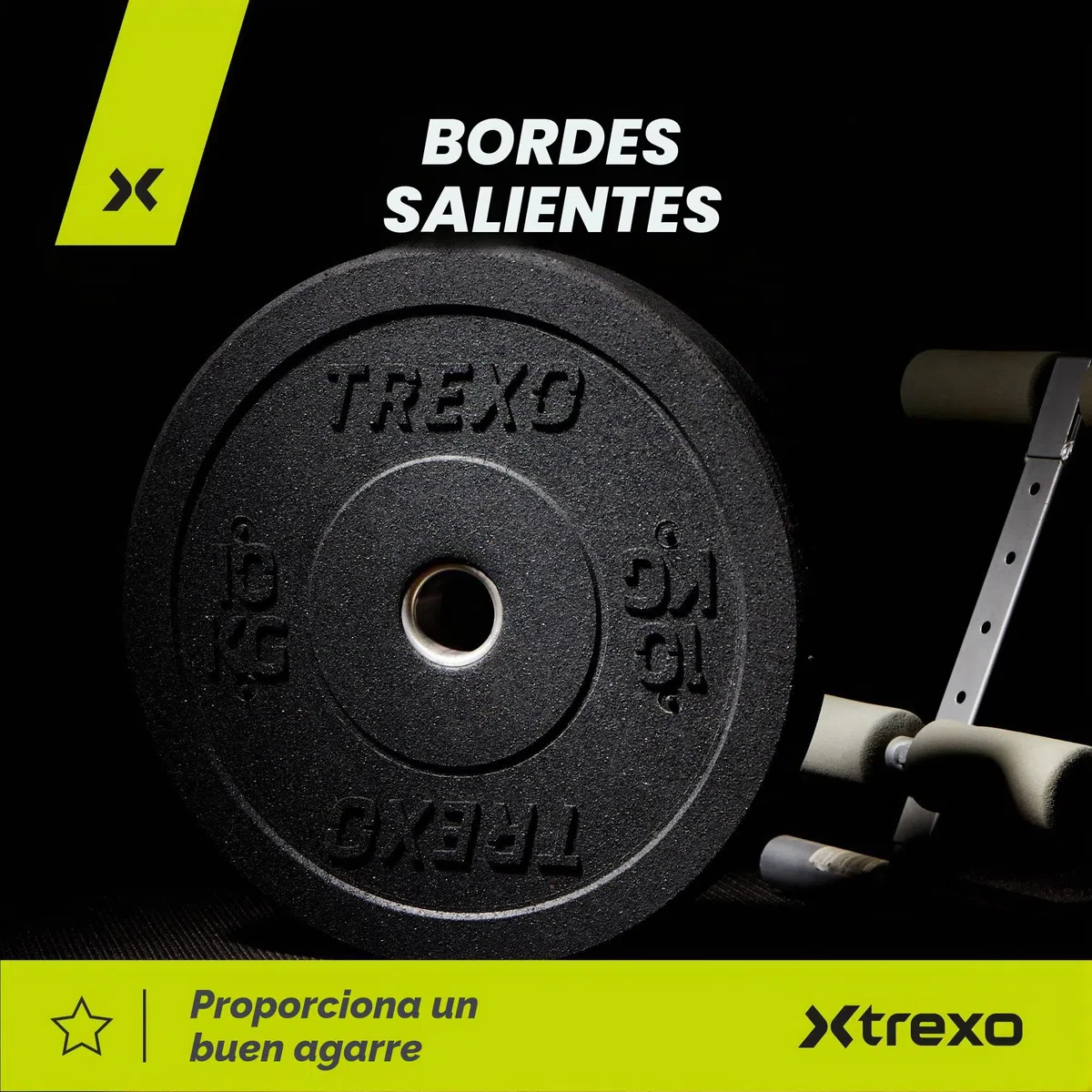 TREXO Discos Pesas Bumper Olímpicos de 5/10/15/20/25 kg Discos Gym de Goma para Barra Olímpica de 50 mm de Diámetro Resistentes para Fitness para Entrenamiento de Fuerza para Crossfit para Gym en Casa