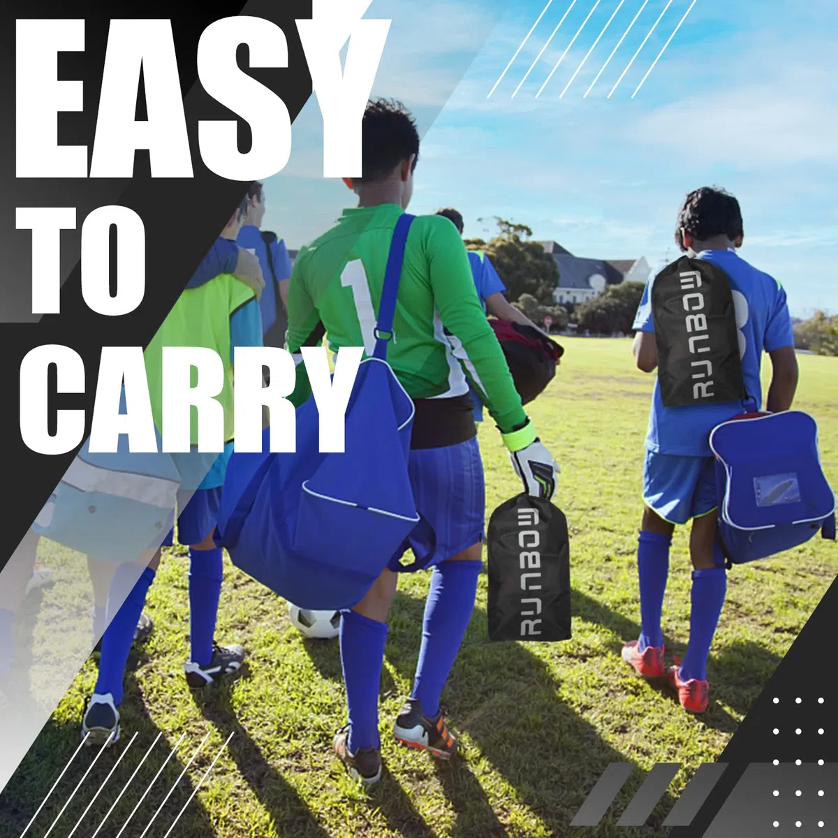 Portería de fútbol para niños, 182 x 121 cm Red de fútbol portátil para práctica en el Patio Trasero con Bolsa de Transporte