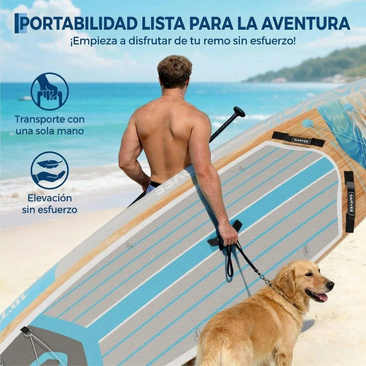 Tabla De Paddle Surf Hinchable 86CM Ancho Estable – Sup De PVC con Alta Capacidad De Carga 158KG – Ideal para Principiantes y Yoga Acuático – Incluye Remo, Bomba y Mochila