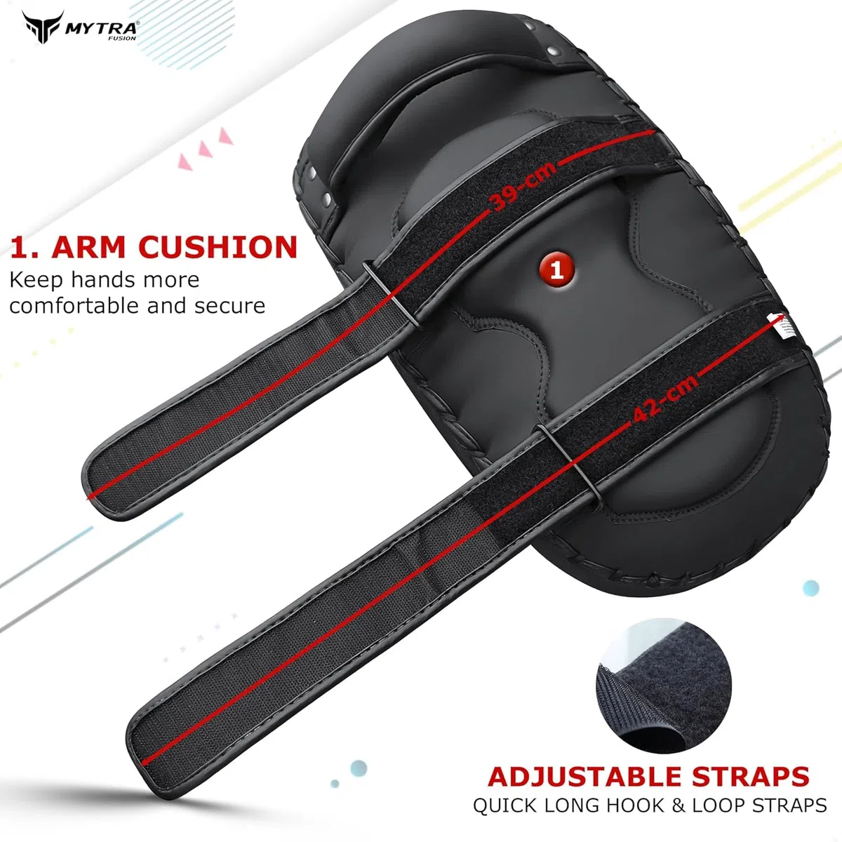 Mytra Fusion paos Muay Thai Curvo pao Muay Thai para Artes Marciales, Kickboxing, Taekwondo, Entrenamiento, paos Patadas Muay Thai Pads X 1 Unidad Individual