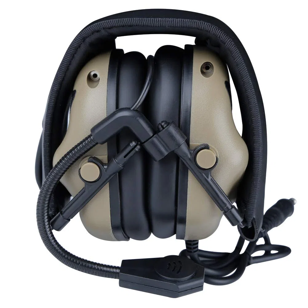 Auriculares tácticos Disparo electrónico Protección auditiva NRR 21 dB Amplificación de Sonido Reducción de Ruido Orejeras Caza Caza Defensor de Orejas con micrófono Desmontable