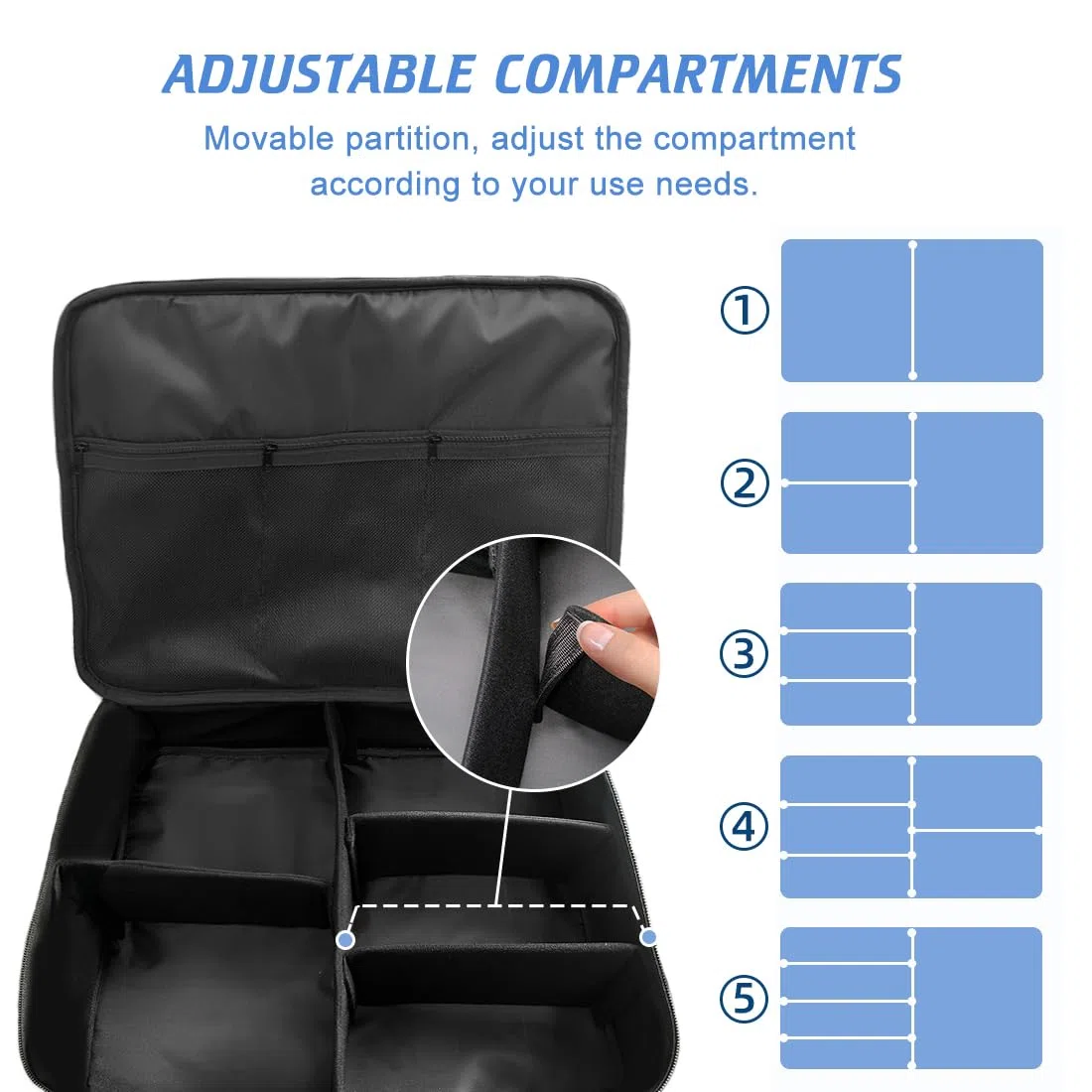 VOPHIA Organizador de Maletero de Golf de 2 Capas con Compartimento Separado para 2 Pares de Zapatos, Almacenamiento de Pelotas, Impermeable para Guardar Accesorios de Golf, Plegable y Plegable para