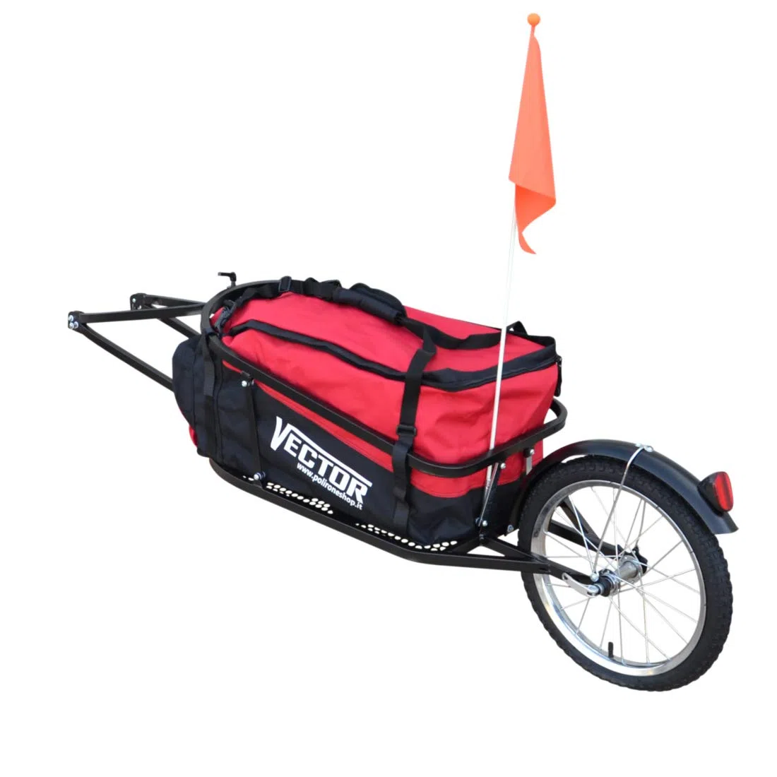 Vector Remolque para Bici Bicicleta de trasporte por cicloturismo Carro Carrito