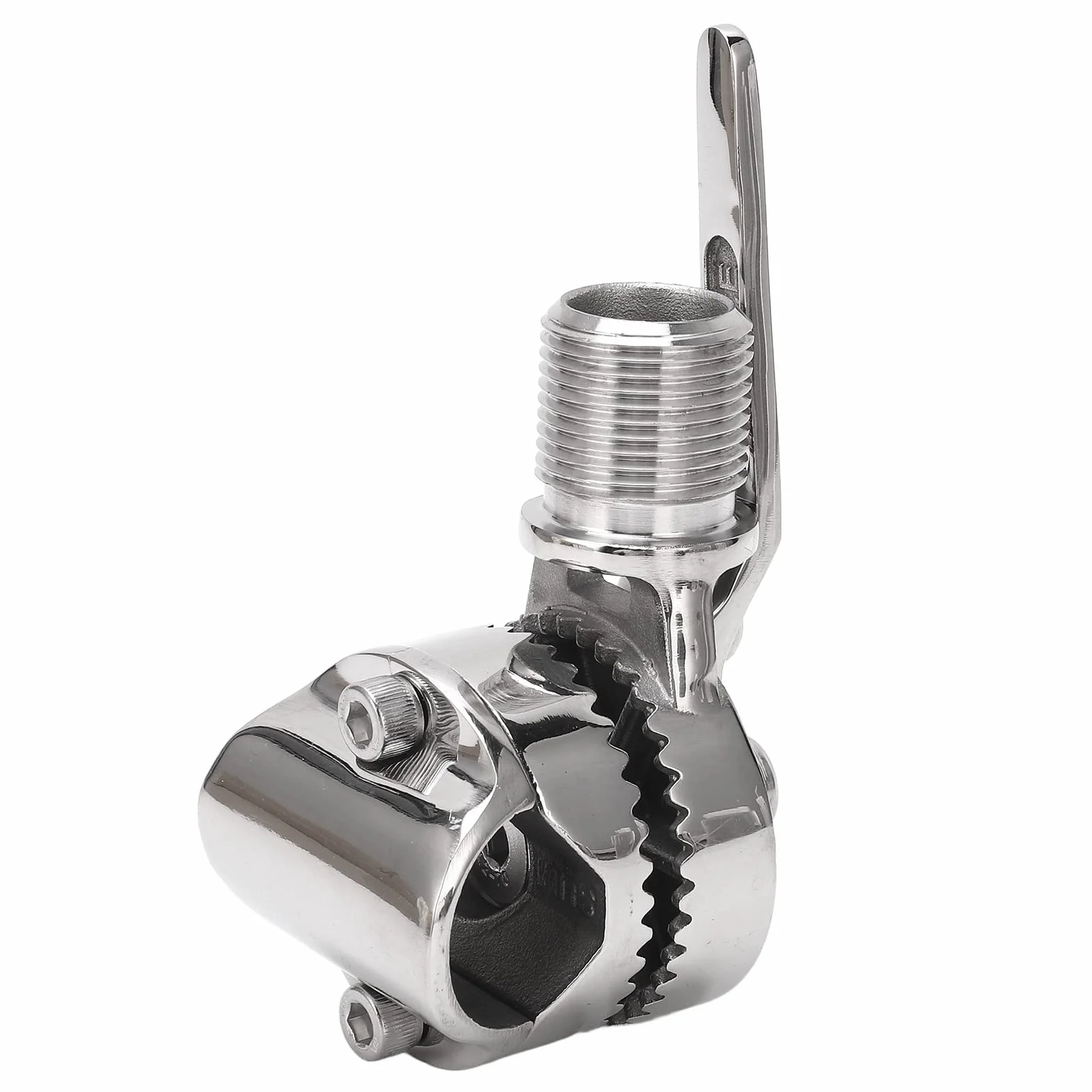 Soporte de Antena VHF Marina, Base de Trinquete Ajustable de Acero Iidable para Rieles de 7/8 a 1 Pulgada,Piezas para barcos y yates