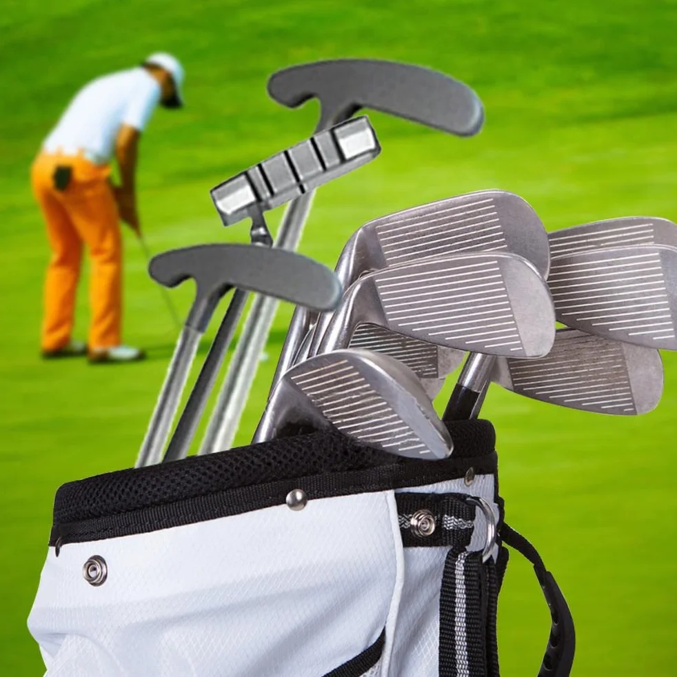 Putter plegable de 3 secciones para hombres y niños, zurdos y diestros, con pelotas