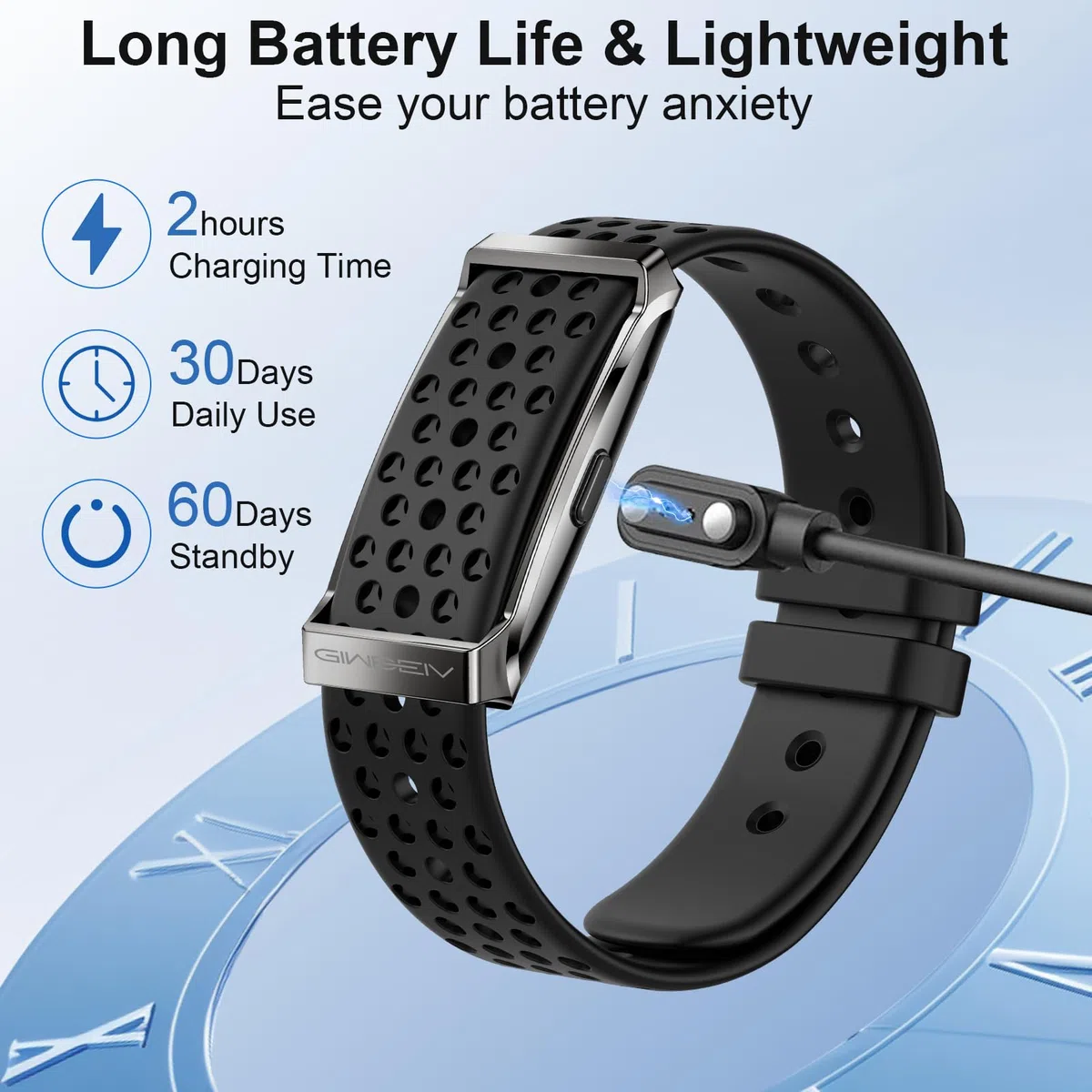 Pulsera inteligente, rastreador de actividad física con monitor de sueño de frecuencia cardíaca, oxígeno en sangre 24/7/7, calorías y estrés/pasos, bandas de salud y fitness, más de 170 modos