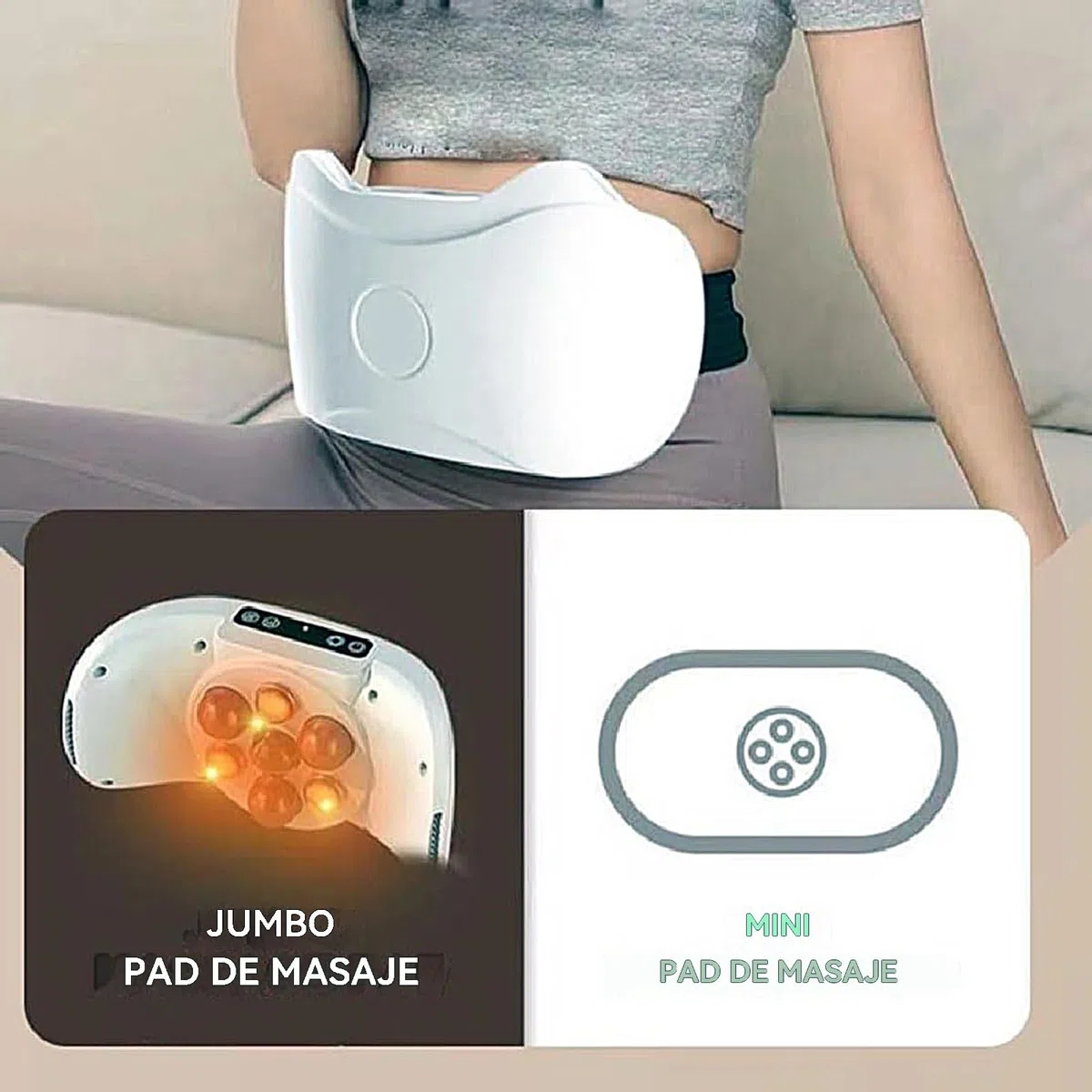 Masajeador Abdominal inalámbrico eléctrico, 3 Modos Cinturón de vibración de Quemador de Grasa inalámbrica de Tejido Profundo para el Peso de la Oficina-pérdida de Peso después del Parto