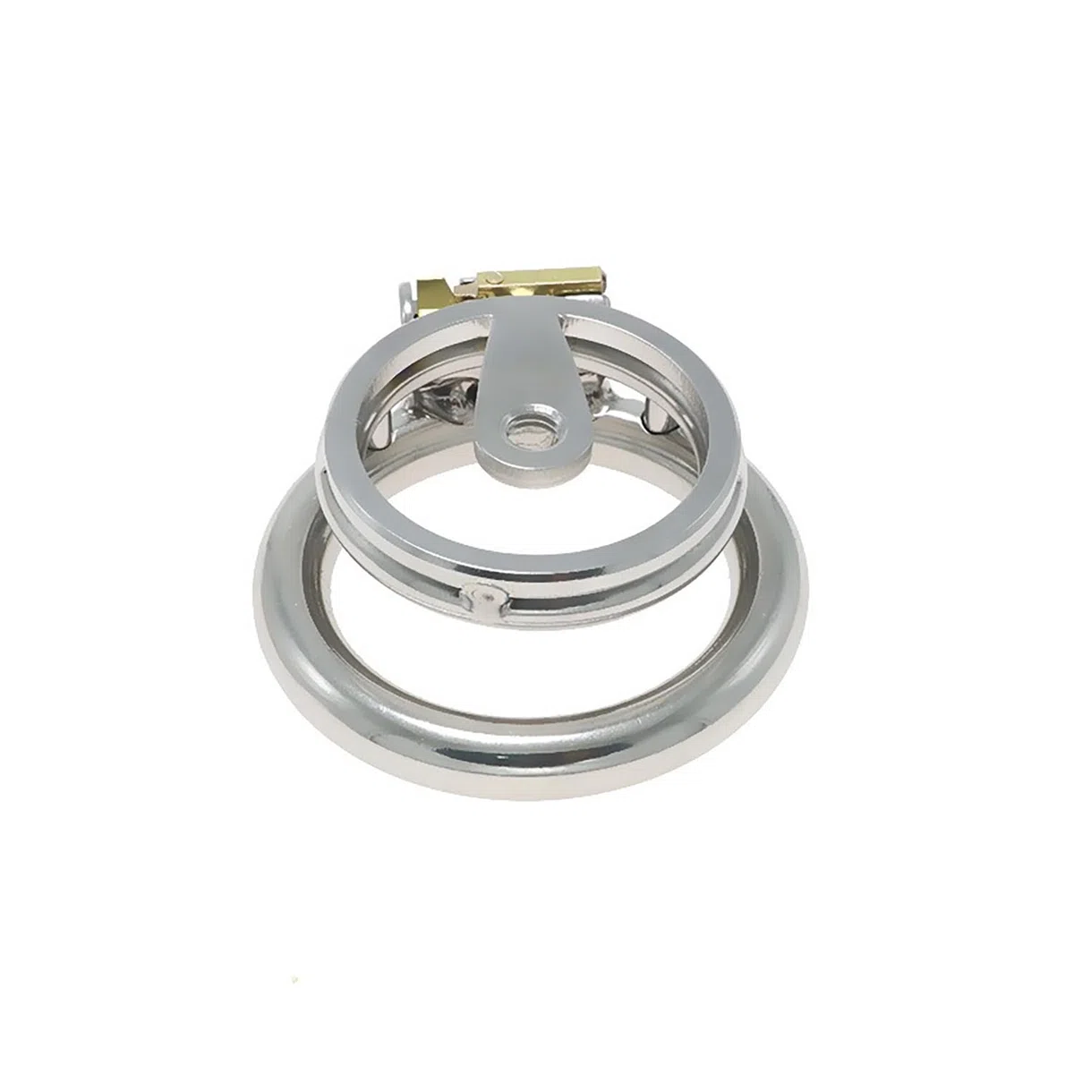 1 Palabra Plana de Acero Inoxidable Baloncesto Deportes Jaula Protectora con Anillo y cinturón y Silicona Tubo Hueco Trompeta Herramienta de Fitness,Silver/a/m