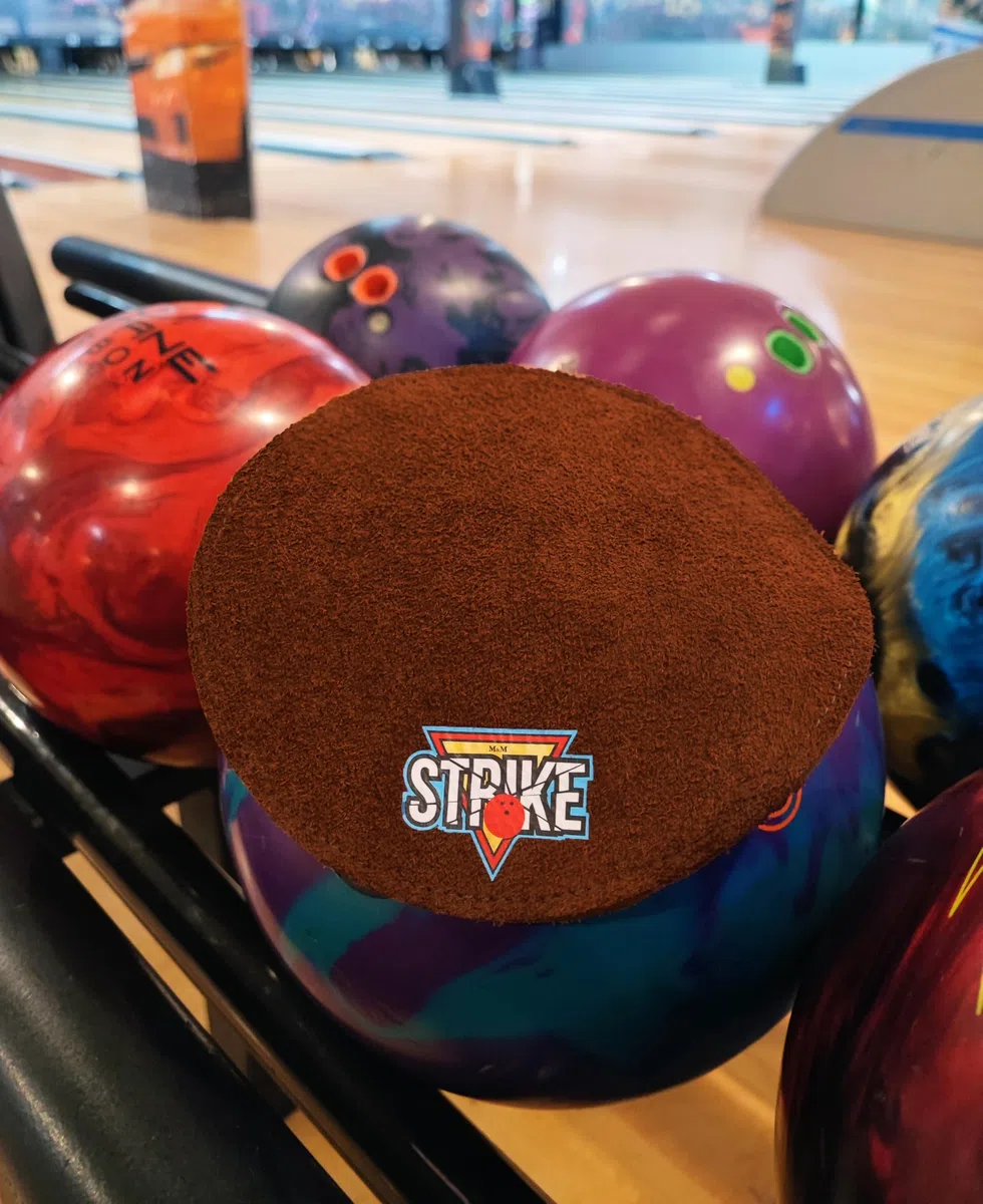 M&M Strike FARBMIX - Almohadilla de piel para bowling shammy de 2 caras (18 cm), color negro