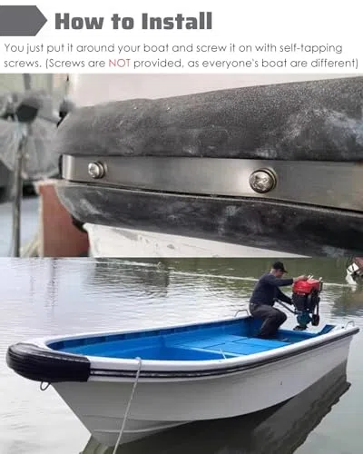 Protector de borde marino, tira de goma duradera para protección anticolisión en barcos, SUV, camiones y protectores de muelle