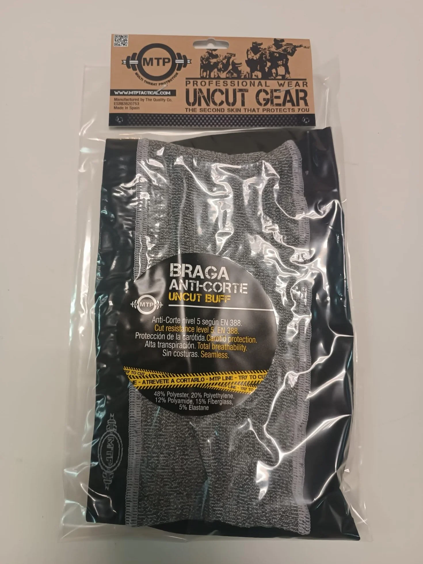 Braga de Cuello Anticorte de Alta Resistencia Nivel 5 Accesorio de Seguridad Protección Cervical