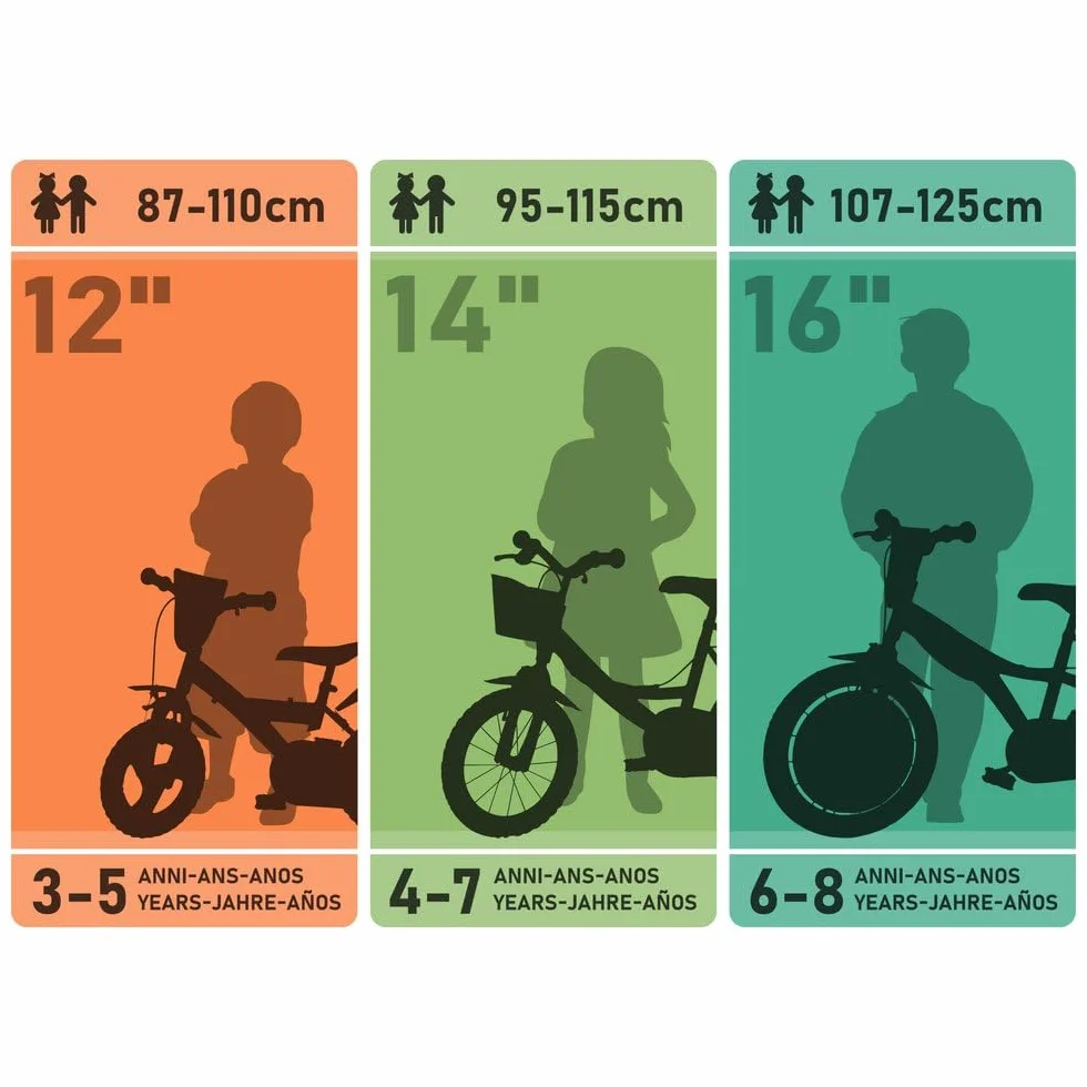 TECNOBIKE SHOP - VENDITA ACCESSORI GIOCATTOLI Bicicleta para Niña Bicicleta Denver Albri Frozen - Talla 12 pulgadas