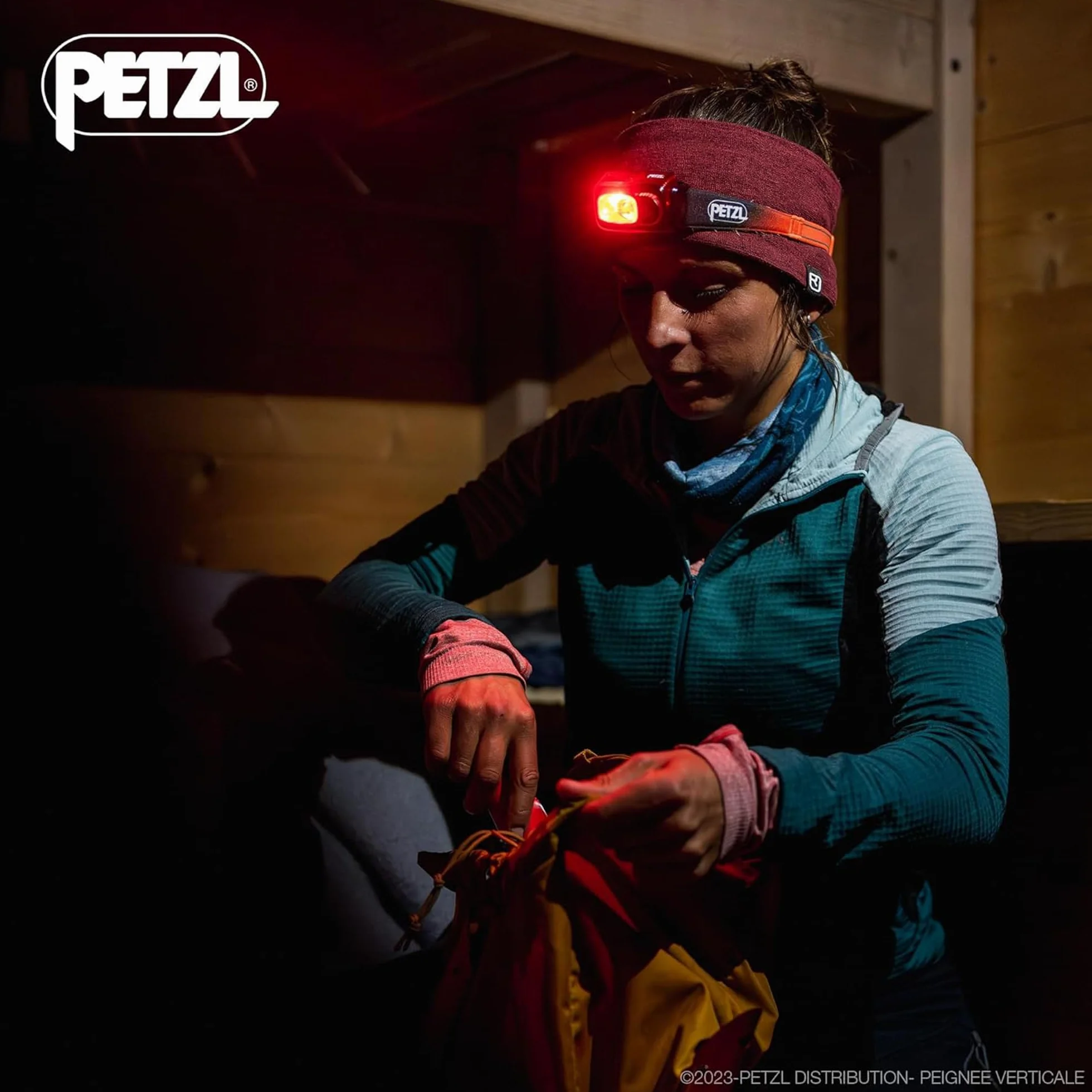 PETZL - Linterna SWIFT RL - Unisex, Naranja, Talla Única