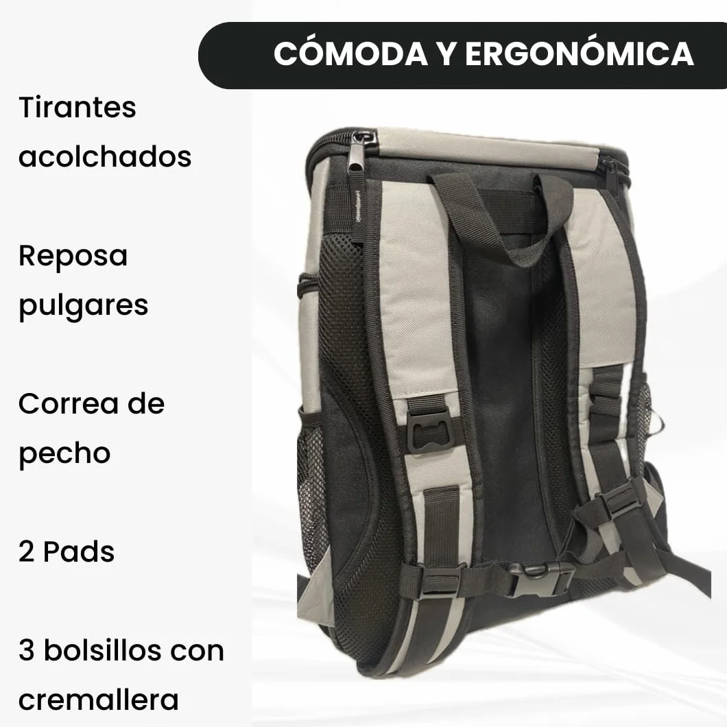 Mochila Nevera 28L Impermeable, Bolsa Térmica Isotérmica Portátil para Playa, Picnic, Camping y Excursiones