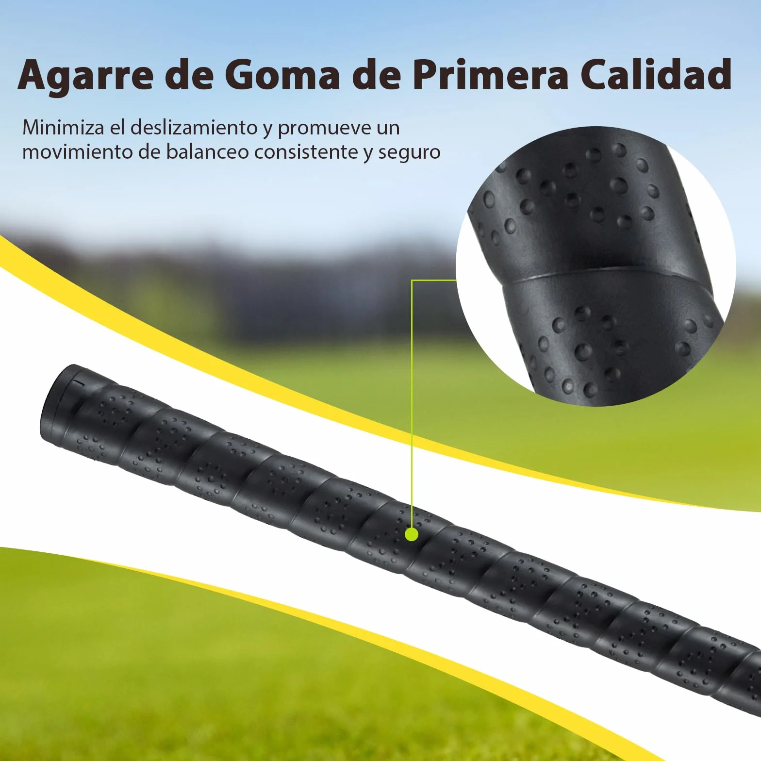GYMAX Palo de Golf de Madera de Fairway Junior #3, Palo de Golf Infantil con Eje de Fibra de Vidrio y Funda de Espuma, con Agarre de Espuma para Niños de 8-10 Años, Mano Derecha, 34”