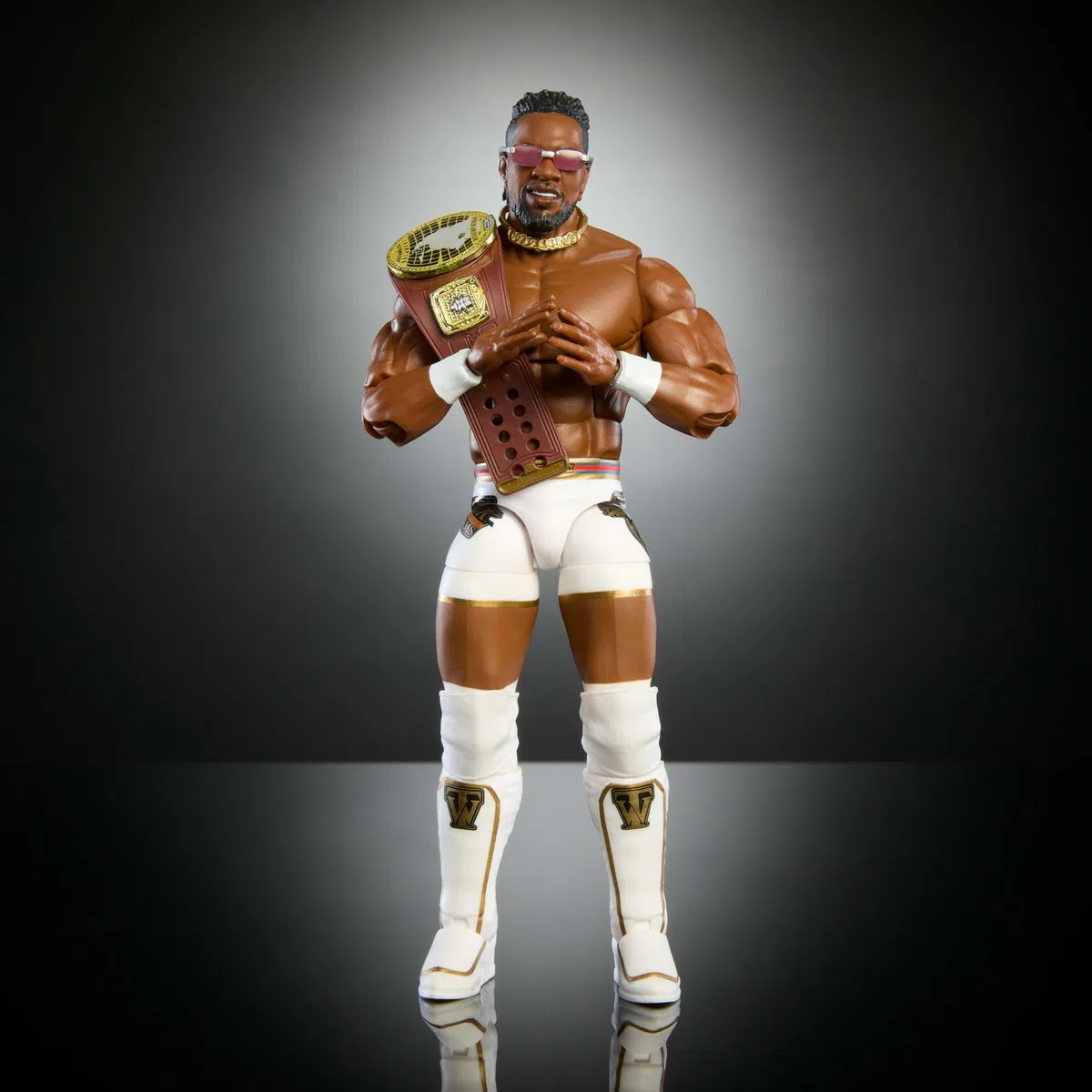 Mattel WWE Elite Series113 Trick Williams Figura de acción y accesorios, figura coleccionable de 15,24cm con 25 puntos de articulación y manos intercambiables, JCH91