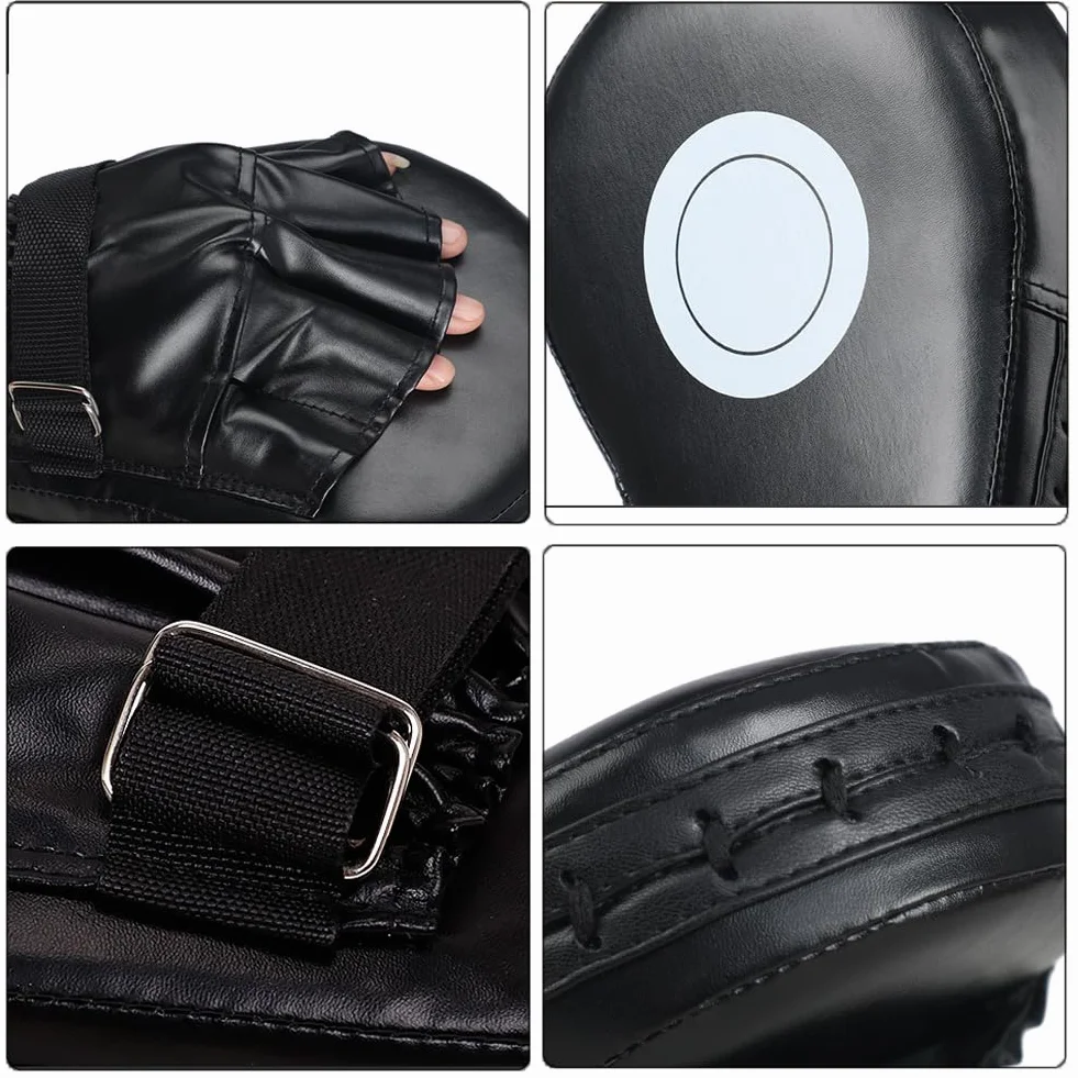 Kit de Boxeo 2 en 1, Manoplas Boxeo, Thai Pads Paos, Almohadillas de Enfoque de Boxing, para Kick Boxing Marciales Taekwondo Karate Training