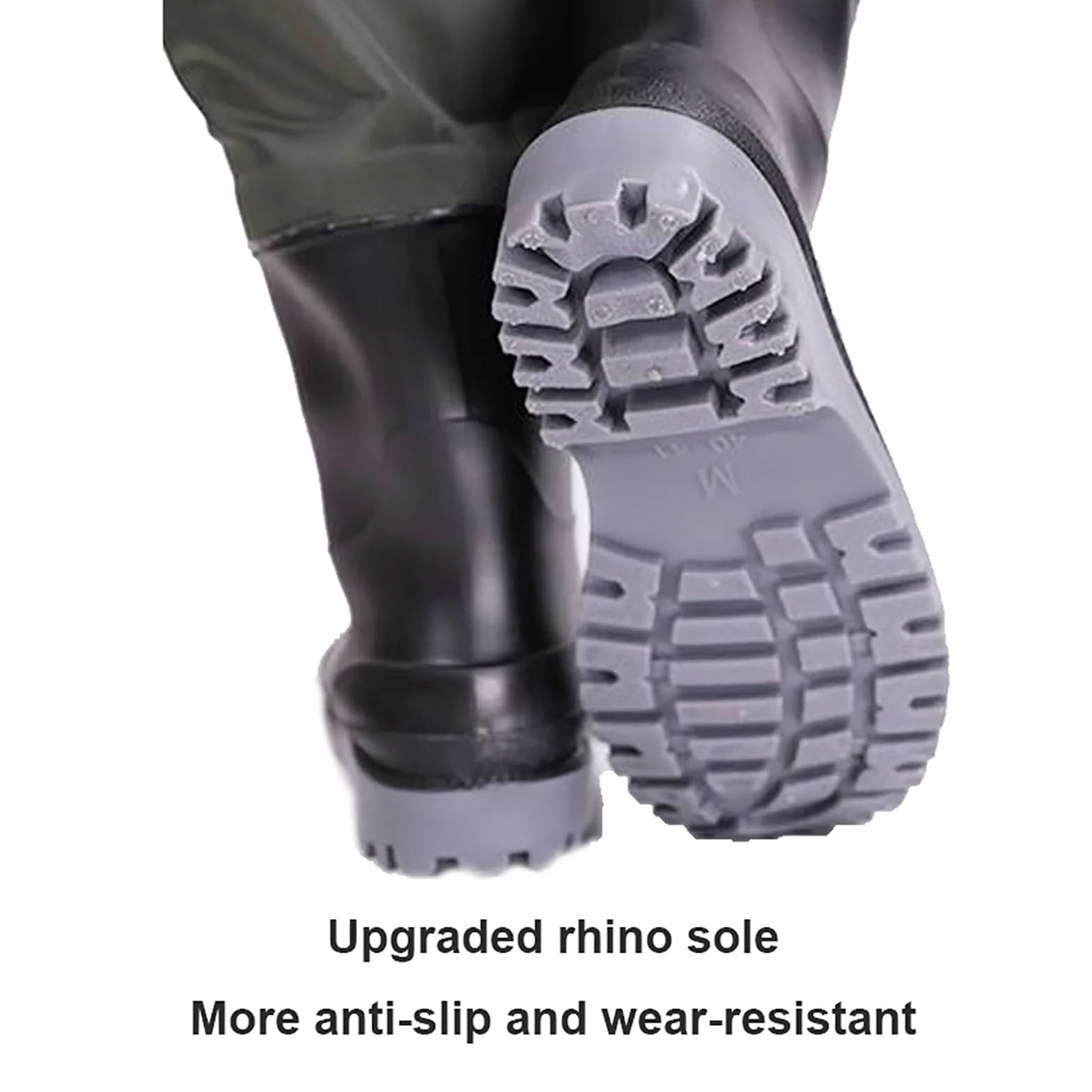 Vadeadores de Pesca Impermeables para Hombres, Pantalones de Vadeo hasta la Cintura con Botas Transpirables, D-42