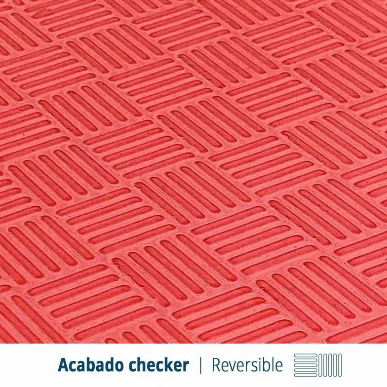 Artatami® Tatami Puzzle 1x1x40 mm Rojo - Negro【1 Unidad】 Profesional Alta Densidad EVA – Tatami 4 cm para Judo, BJJ, MMA y Lucha – Suelo Artes Marciales Antideslizante Premium