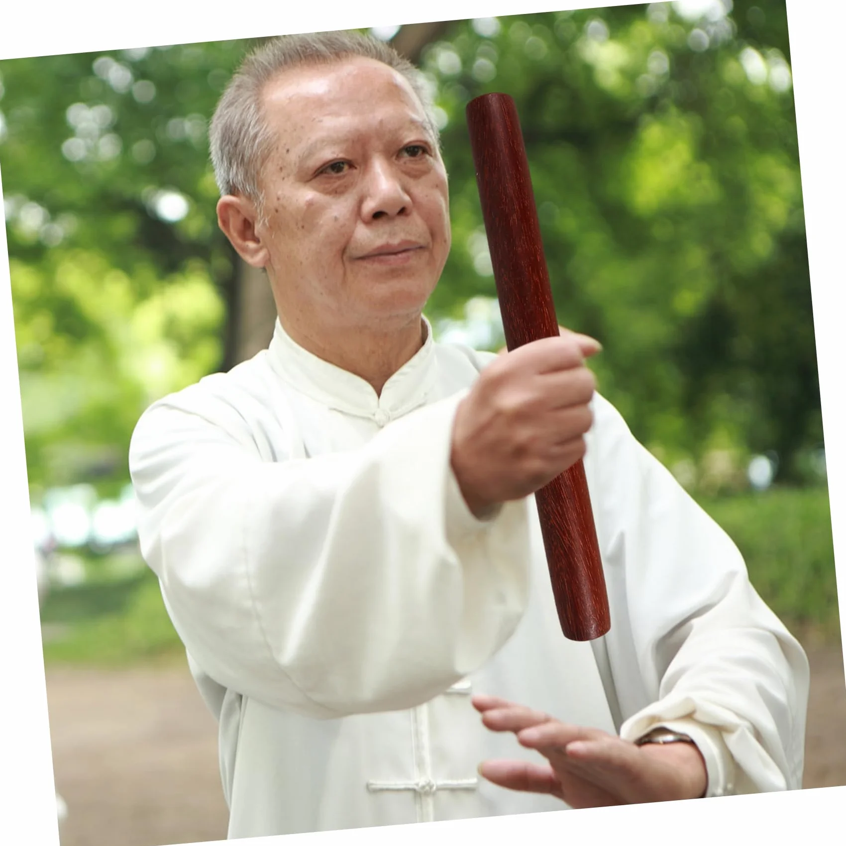 BESTonZON Defensa Personal Palo de Madera para Tai Chi Ejercicio al Aire Libre