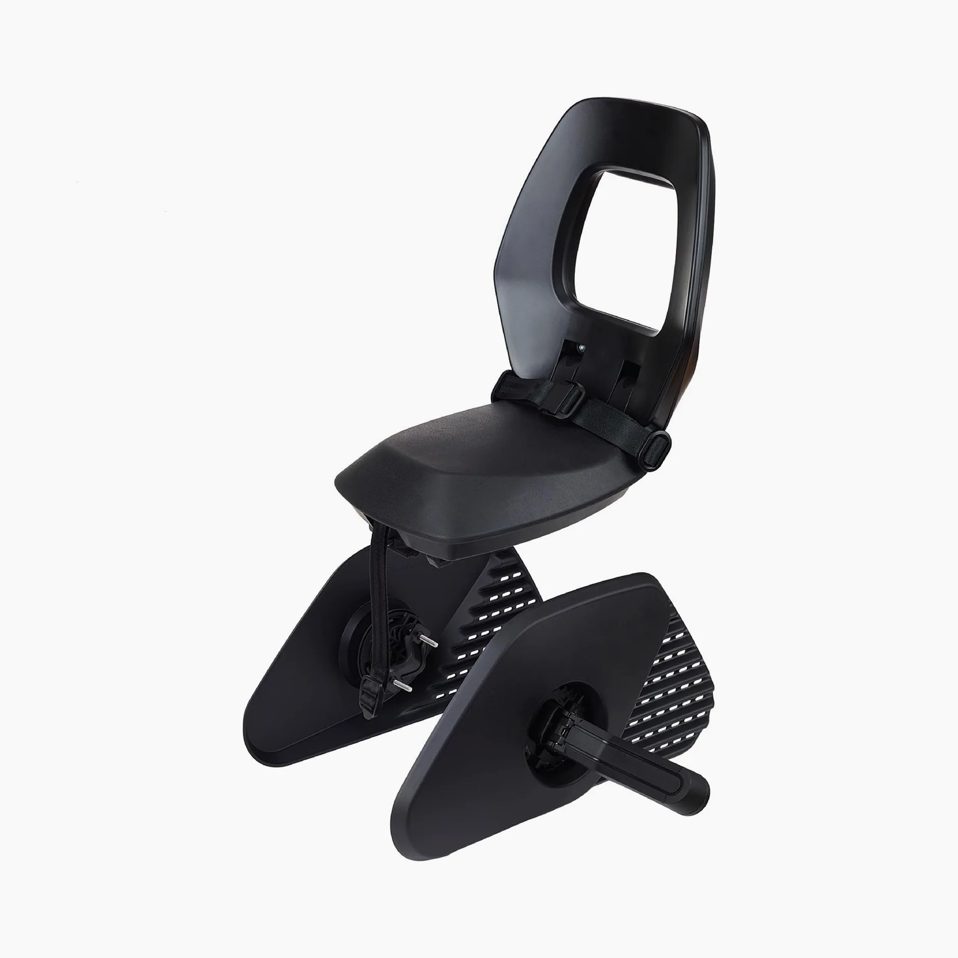 BOBIKE 8011900001 - Silla Bicicleta Trasera para Portaequipajes MIK-HD One Junior, Niños Desde 6 Años, hasta 27 kg, con Reposapiés Retráctiles, Cinturón de Seguridad, Negro