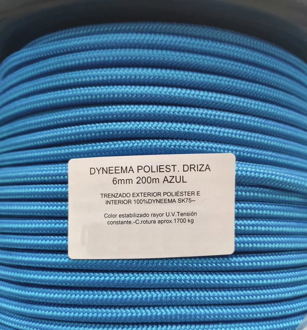 Cuerda Dyneema 6mm Ø para tensar la Red de Padel. 12 m. Mas Fuerte Que el Acero