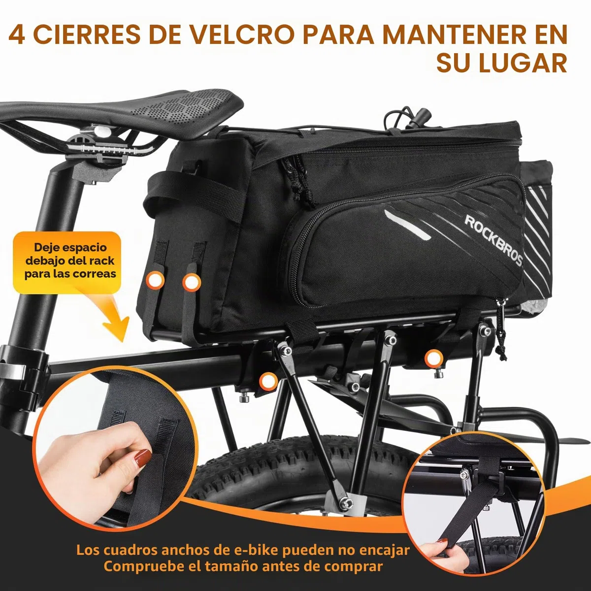 ROCKBROS Bolsa Trasera de Bicicleta para Portaequipajes Alforja Multifuncional Extensible 9-12L para Asieto con Funda Impermeable para MTB Bicicleta Carretera Viaje
