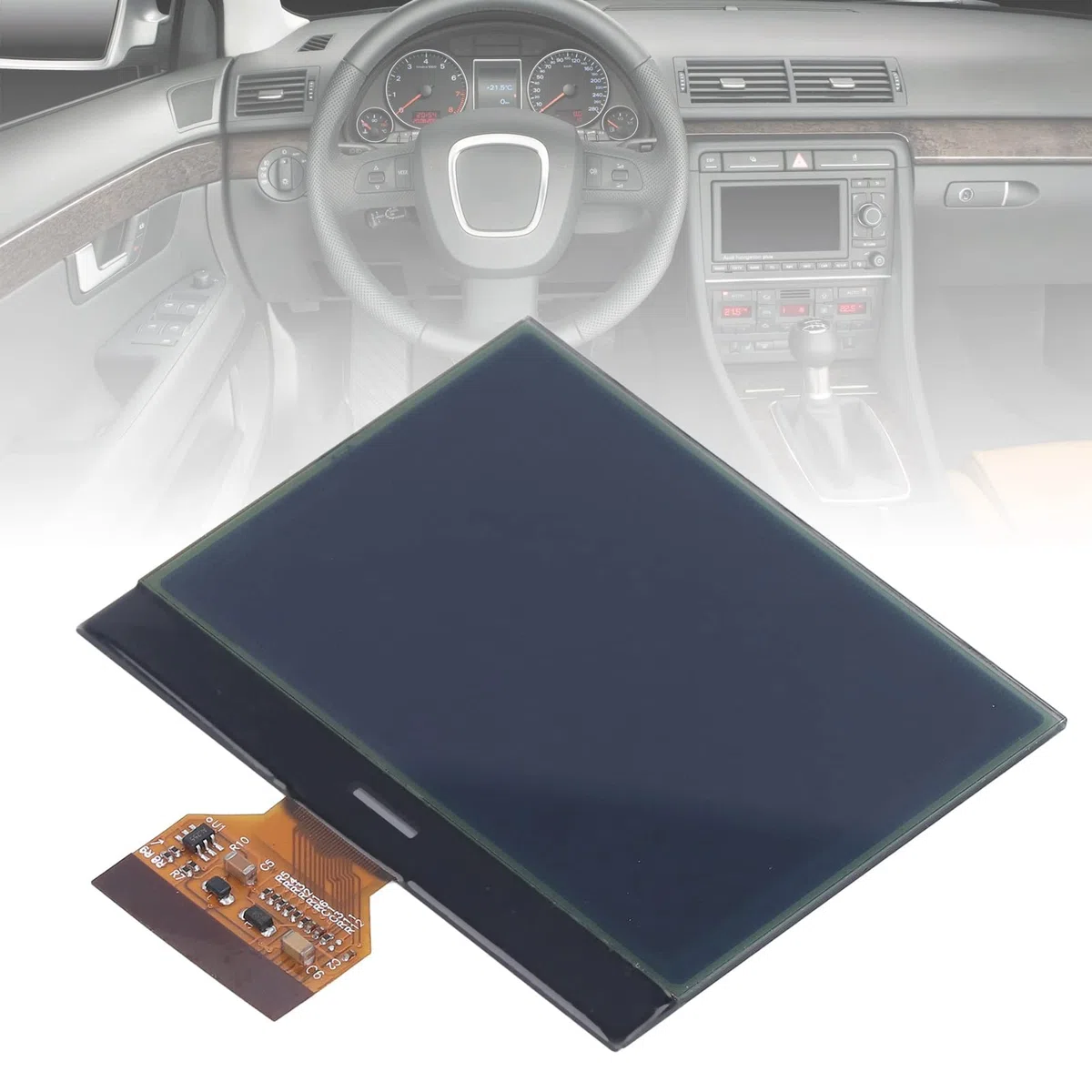 Velocímetro Pantalla LCD, Operación Segura Conexión FPC, Velocímetro Digital Repuesto, for Propietarios B6 B7 2002-2008 Talleres Reparación Actualización Seguridad Conducción Diaria