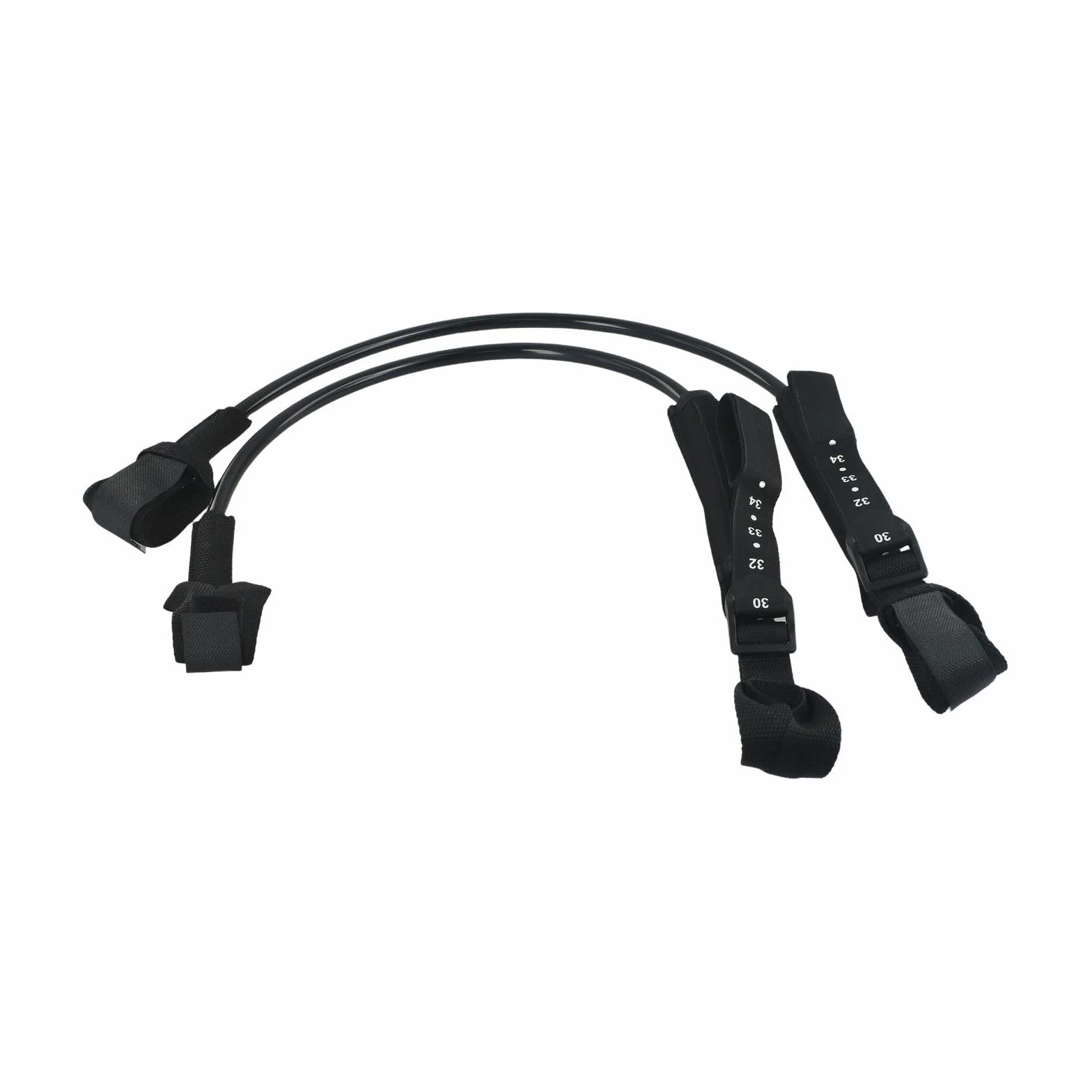 Línea de arnés de windsurf, rango ajustable 28 34 pulgadas, paquete de 2, color negro (28-34 pulgadas)
