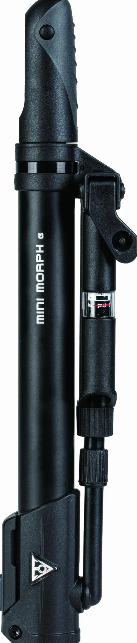 Topeak Mini Morph - Bomba de neumáticos de Bicicleta con manómetro analógico, Color Negro
