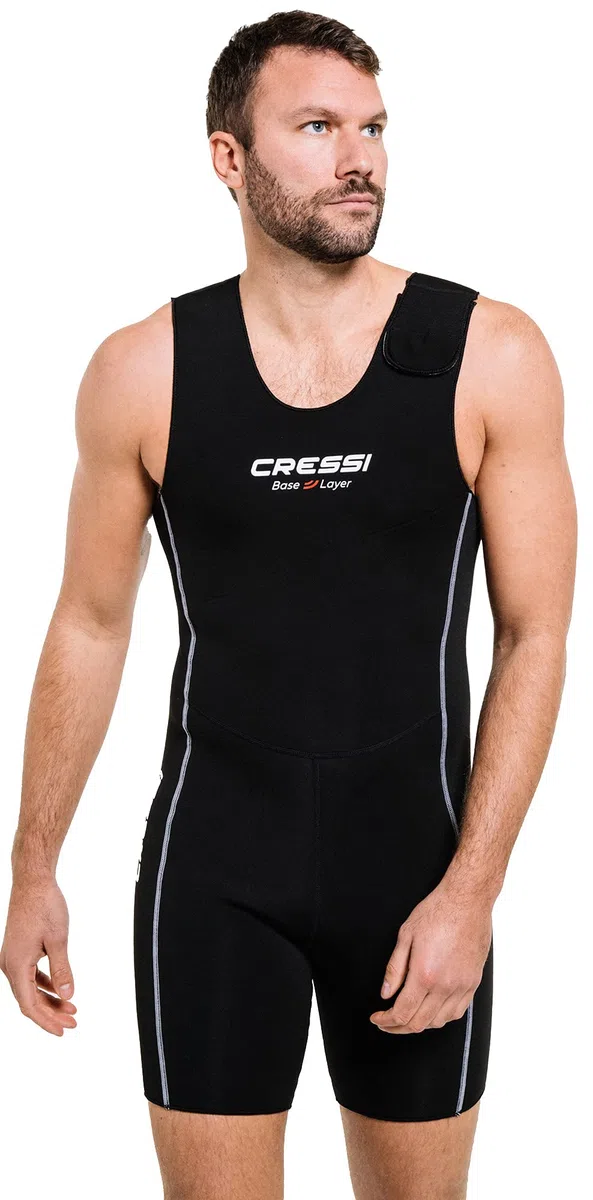 Cressi Base Layer Man 2.5mm - Traje Interior de Buceo in Neopreno 2.5mm, Negro, para Hombre