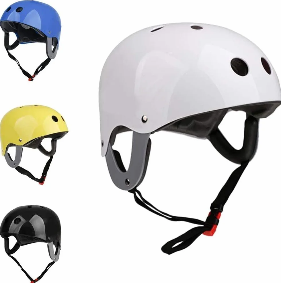 Casco de seguridad para deportes acuáticos kayak kitesurf windsurf vela patinaje 57-62 cm blanco
